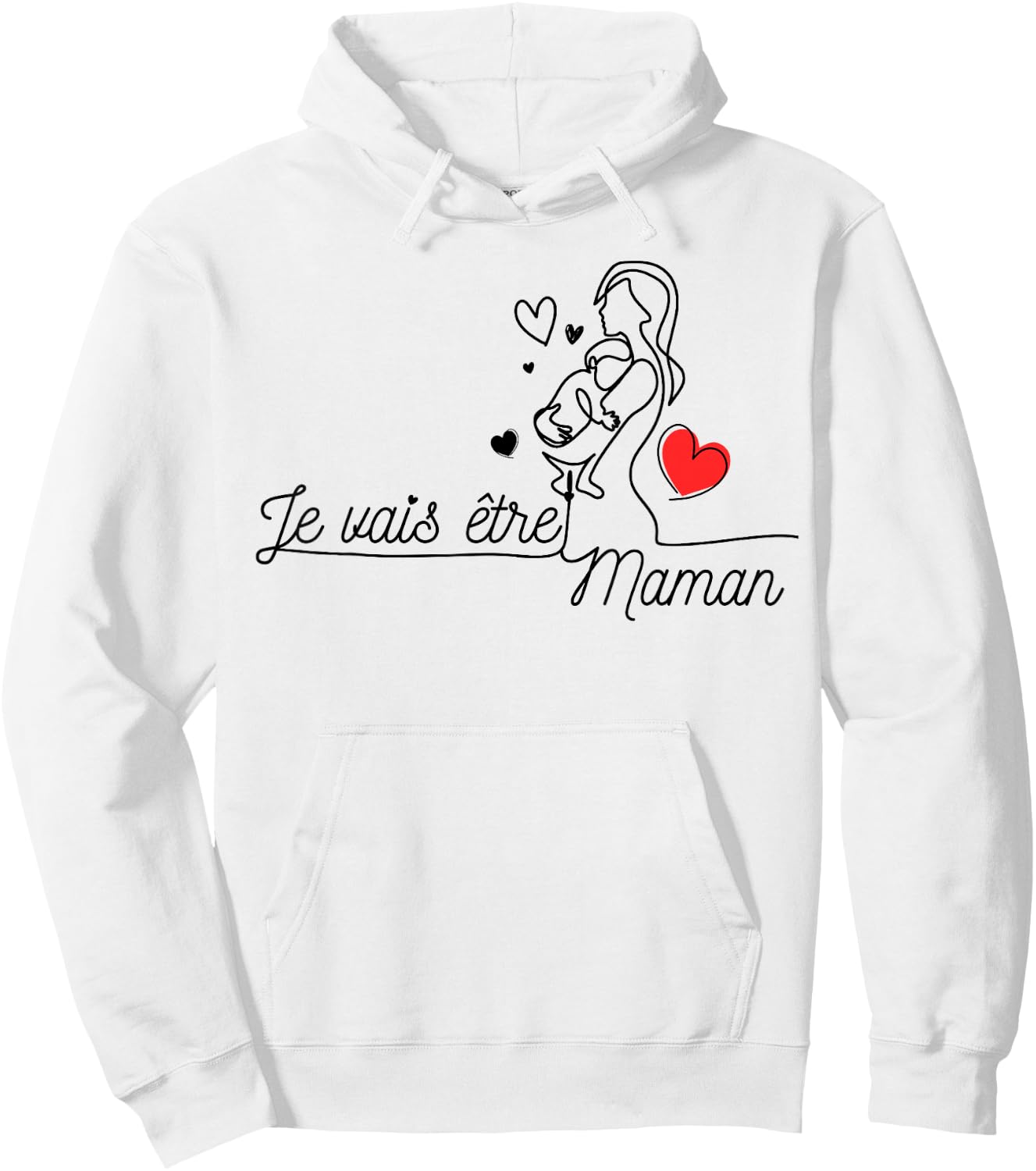Pregnant woman Future Mom 2025 announcement pregnancy original , white, S Hoodie - Hoodie | White