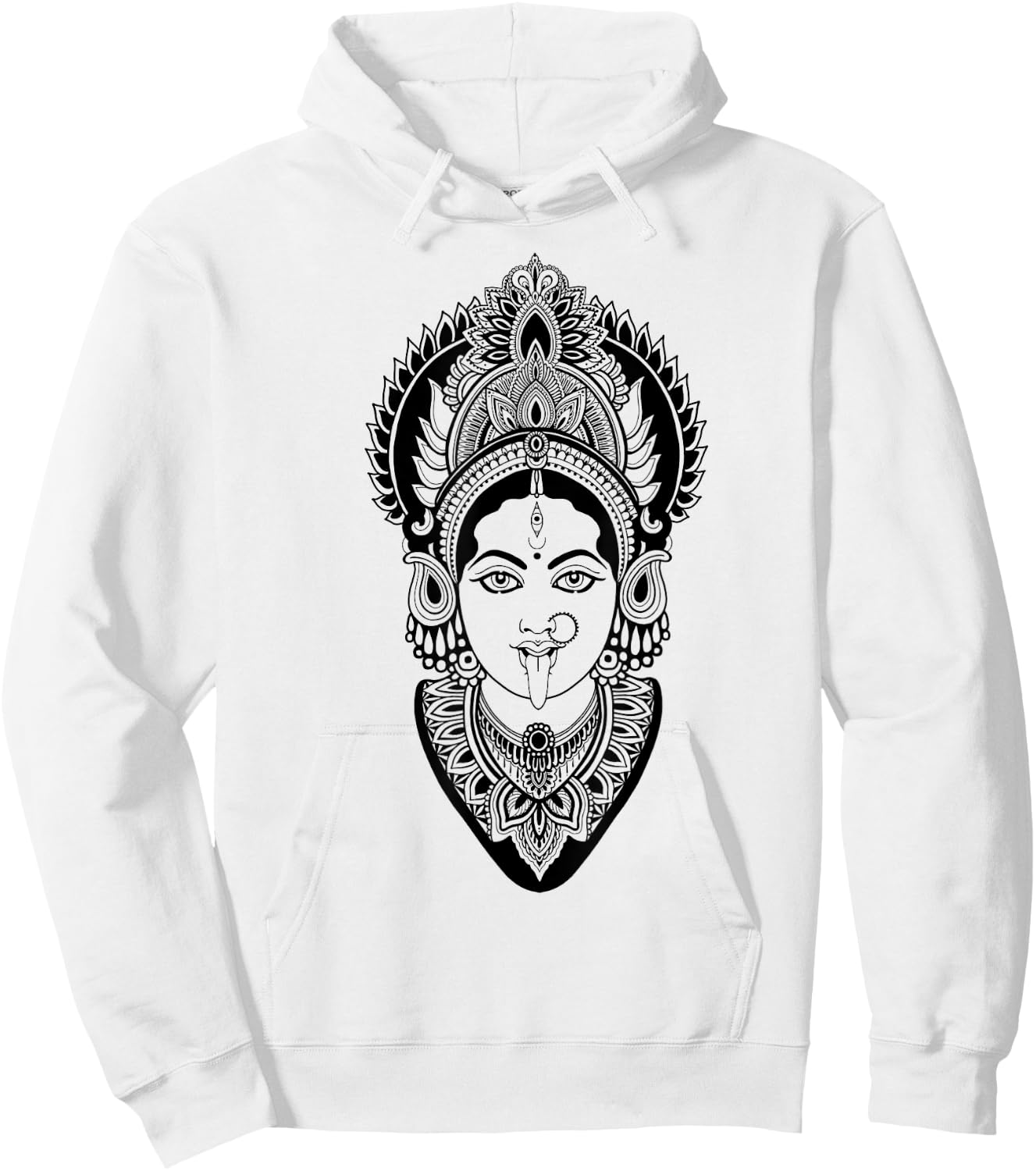 Kali Goddess deity Indian India Hindu yoga T shirt Hoodie - Hoodie | White