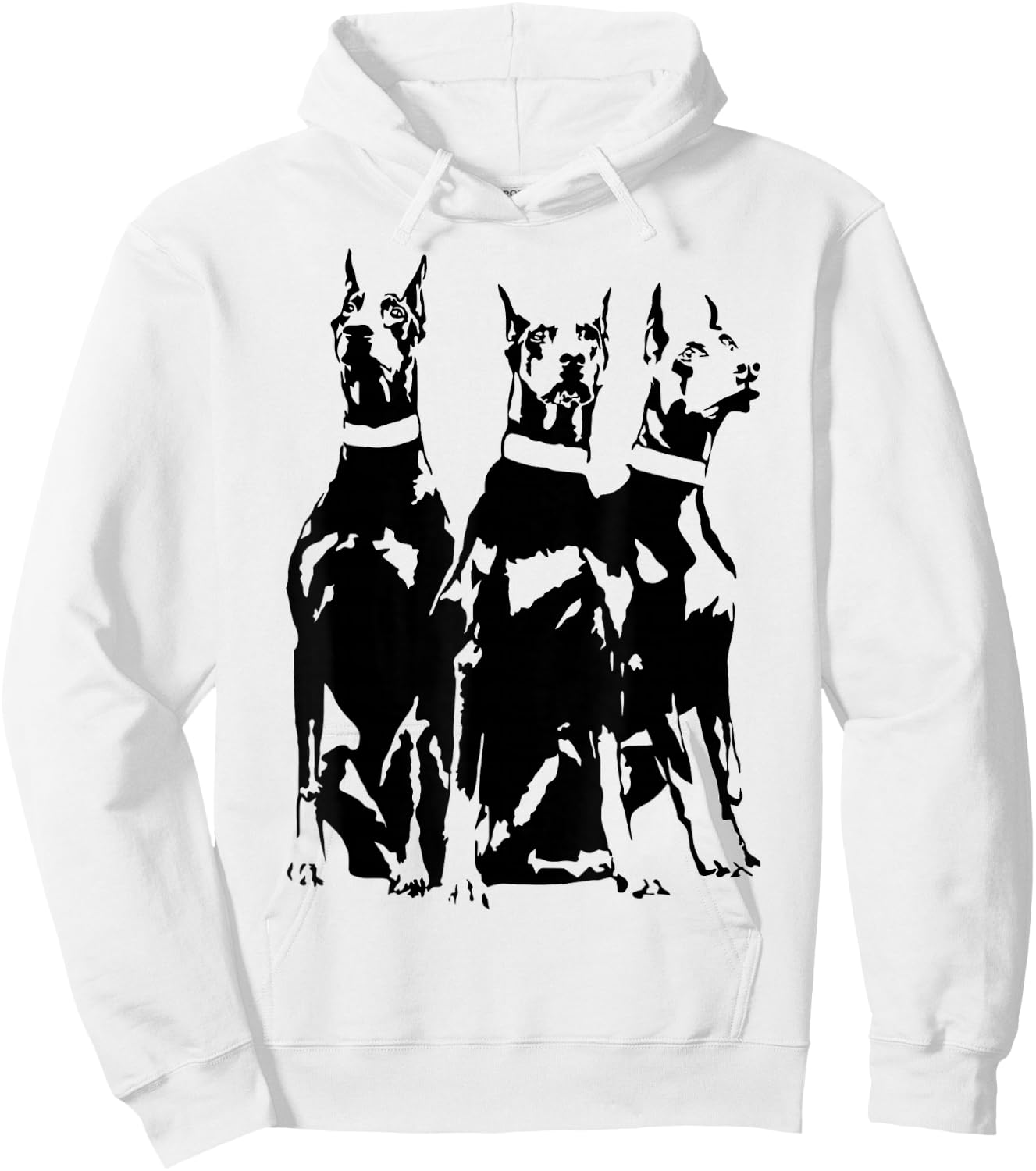 Dobermans Minimalist Dog Lovers Art Design Hoodie - Hoodie | White