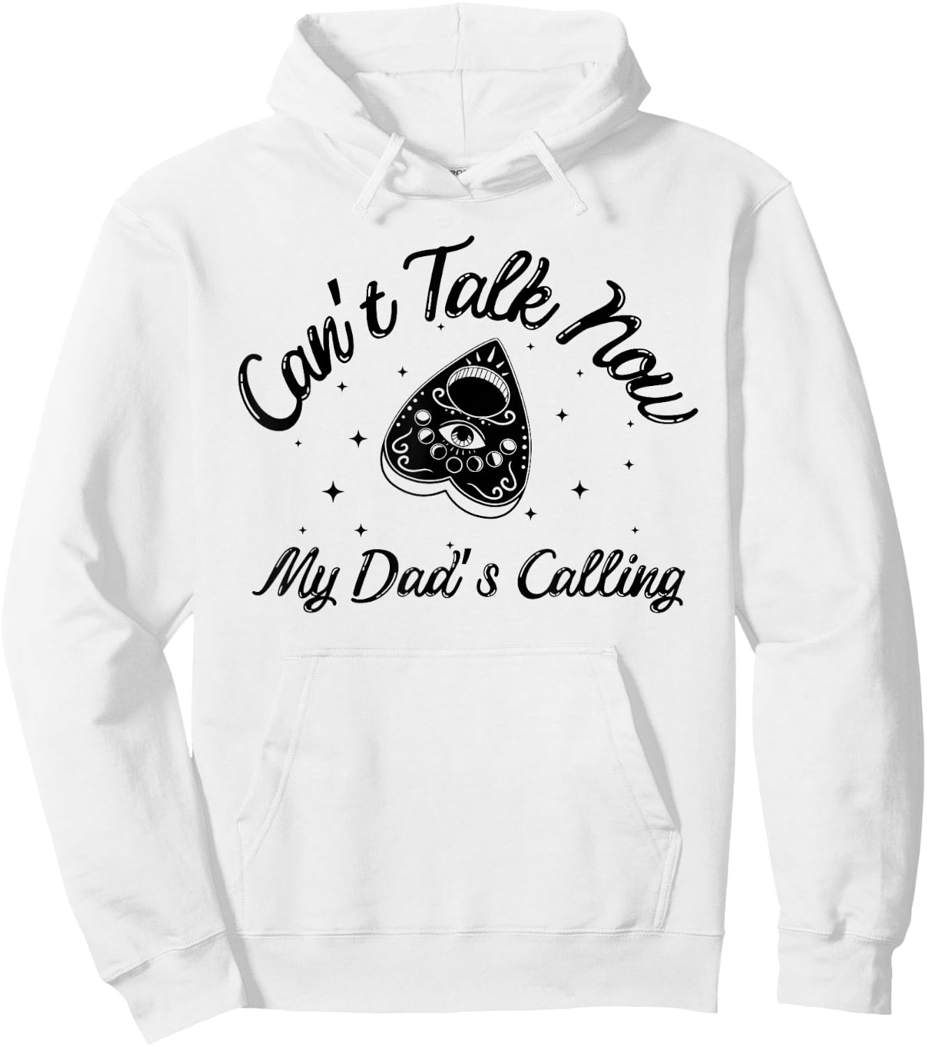 Can't Talk Now My Dad's Calling Funny Design Hoodie - Hoodie | White