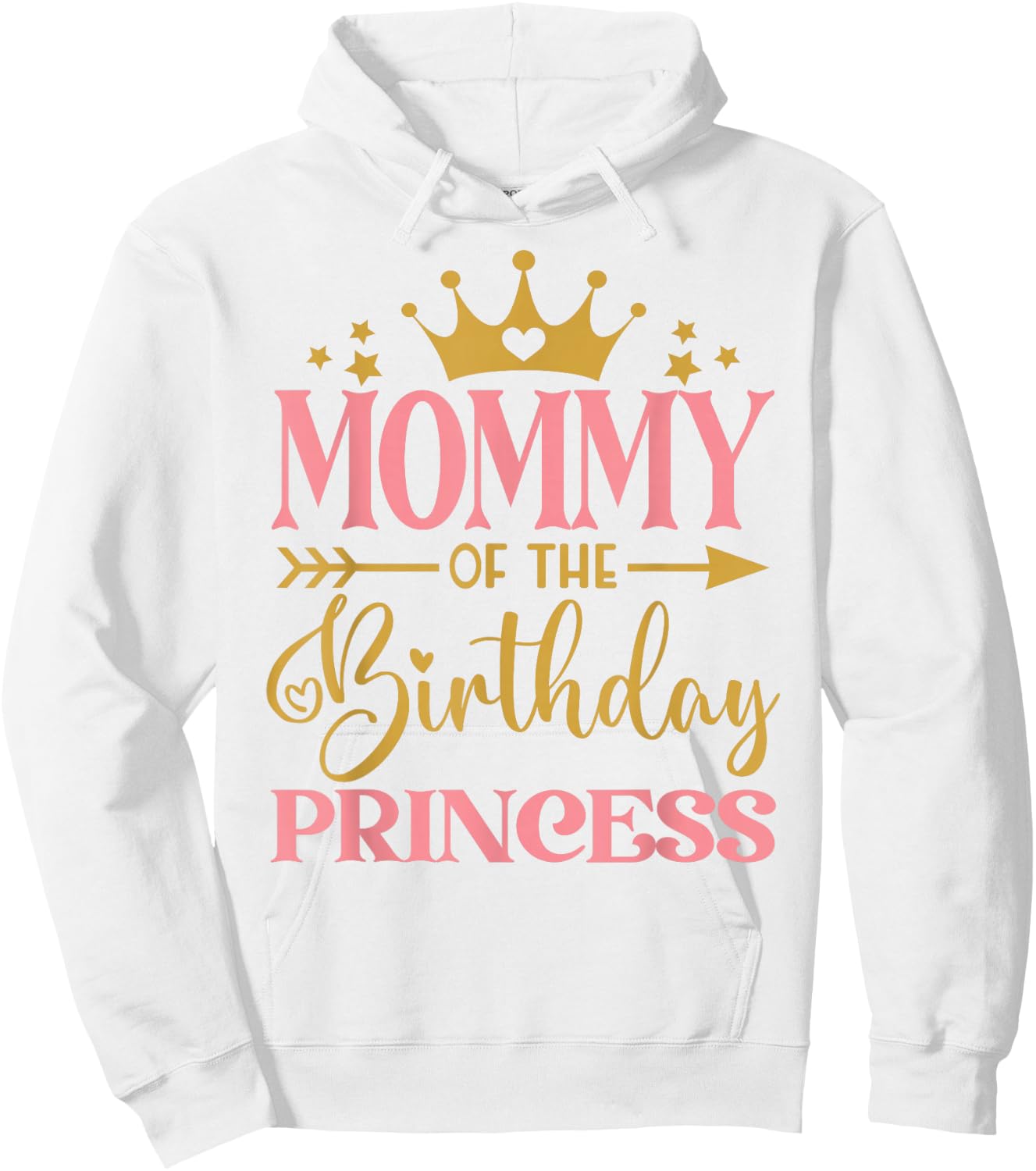Mommy of The Birthday for Girl - 1st Birthday Princess Girls , White Hoodie - Hoodie | White