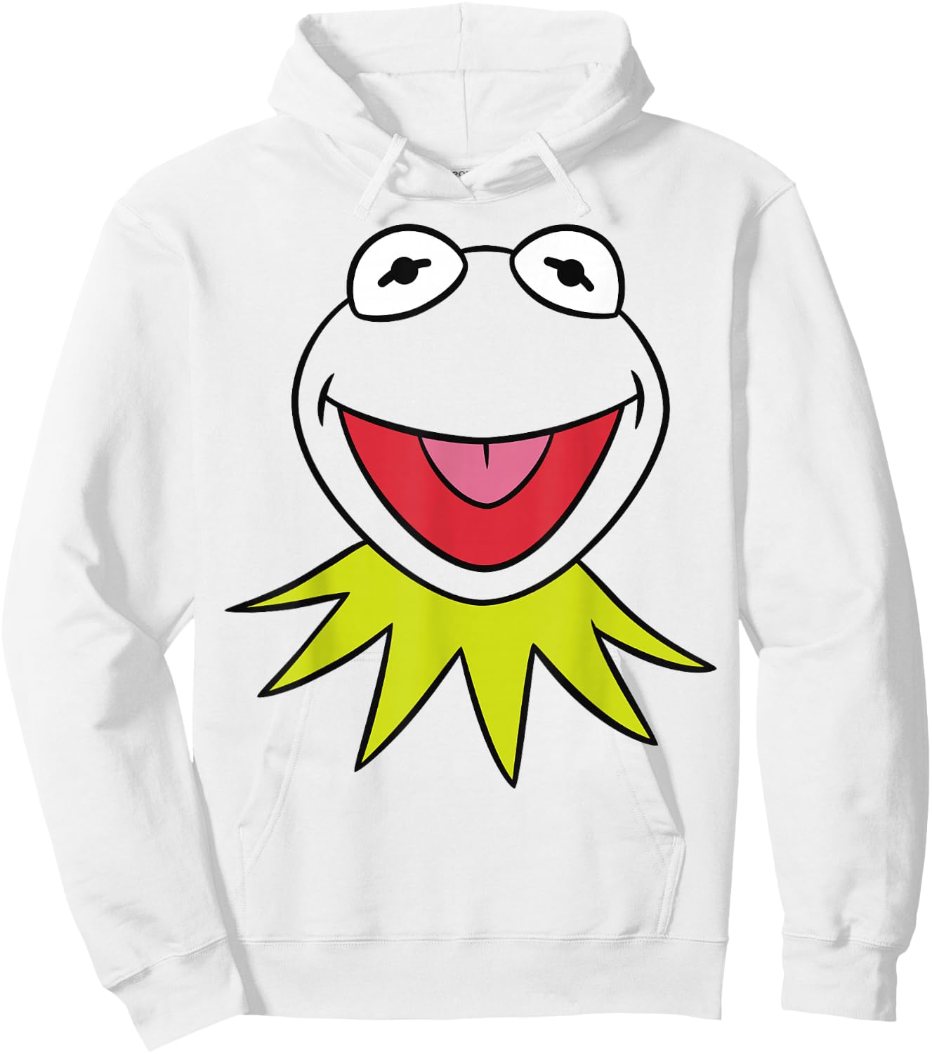 Disney The Muppets Kermit Big Face Vintage Portrait Hoodie - Hoodie | White
