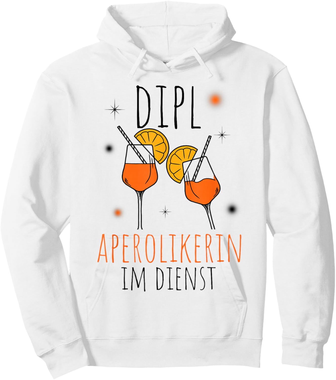 DIPL APEROLIKERIN IM DIENST Saying, Aperitif Spritz Gift , White Hoodie - Hoodie | White