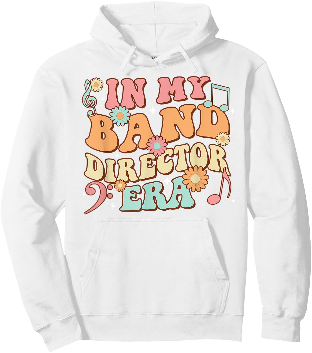 Groovy In My Band Director Era Music Teacher Hoodie - Hoodie | White