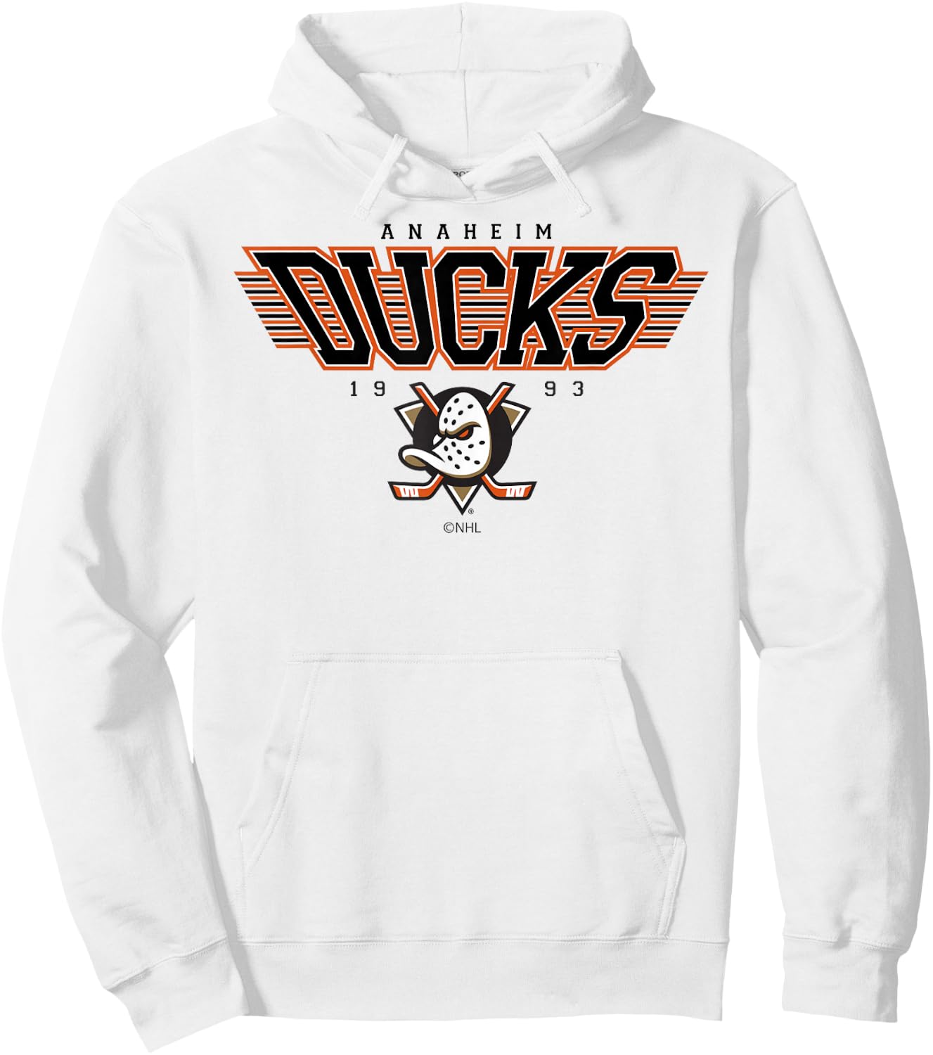Anaheim Ducks Laser Officially Licensed Hoodie - Hoodie | White