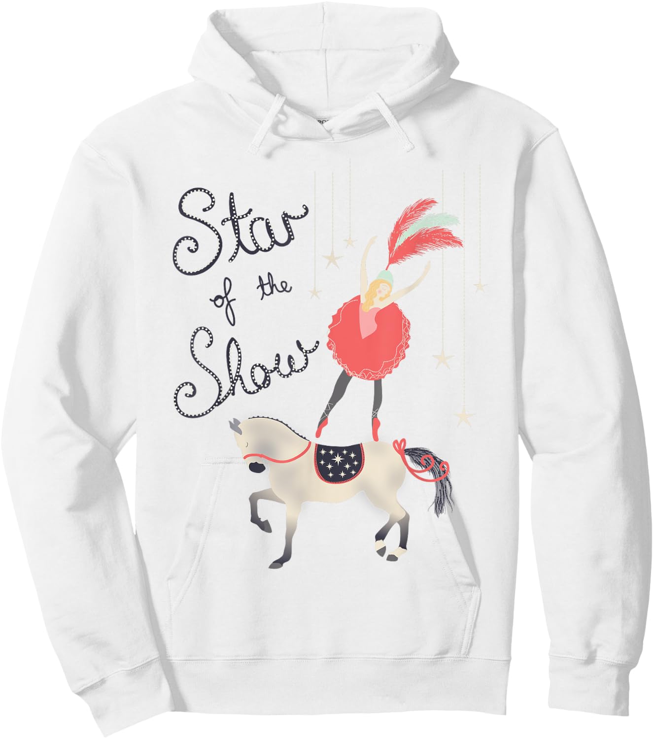 Circus Horse Show Star Act Vintage Tent Performer Artists Hoodie - Hoodie | White