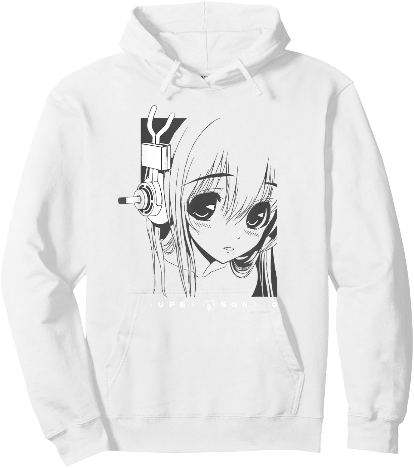 NITRO ORIGIN Erwachsene Anime-Fans Rosa Klein EU S Sommer Klassisch Cartoon Anime Rundhals Halbarm Polyester 100% Doppelt genähter Saum Mischgewebe aus Baumwolle und Polyester Hoodie - Hoodie | White