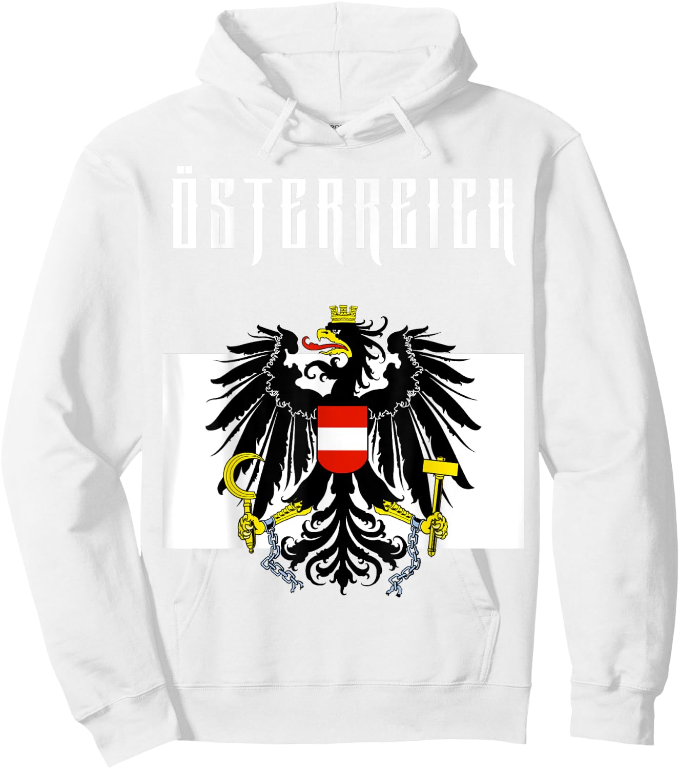 Drapeau de l'Österreich, drapeau de l'Österreichische, drapeau patriotique autrichien Hoodie - Hoodie | White
