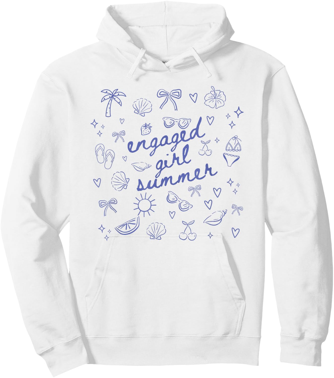 Engaged Girl Summer Coastal Bride to Be Hoodie - Hoodie | White