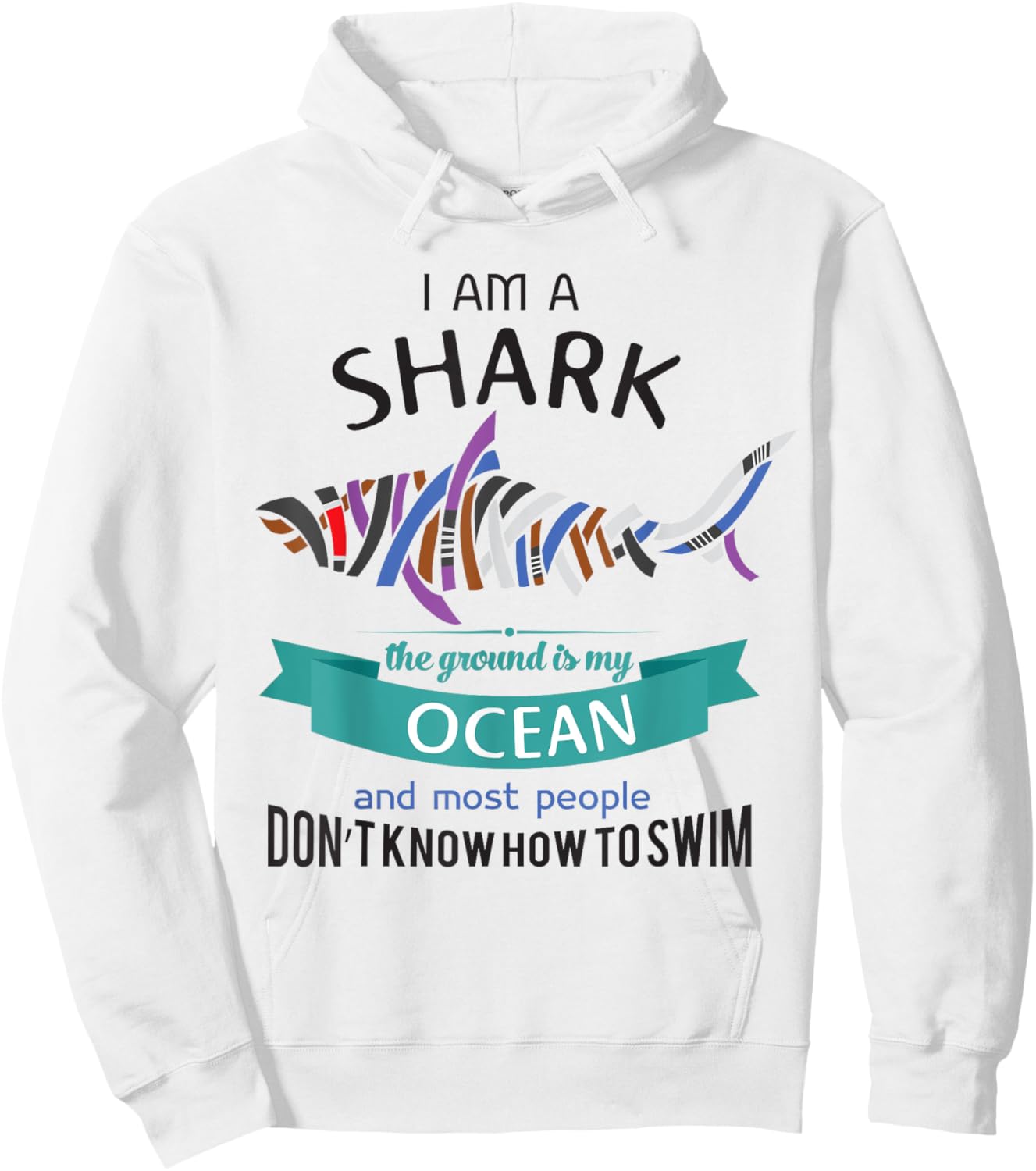 BJJ quotes I'm a Shark - The Ground is my Ocean. Hoodie - Hoodie | White