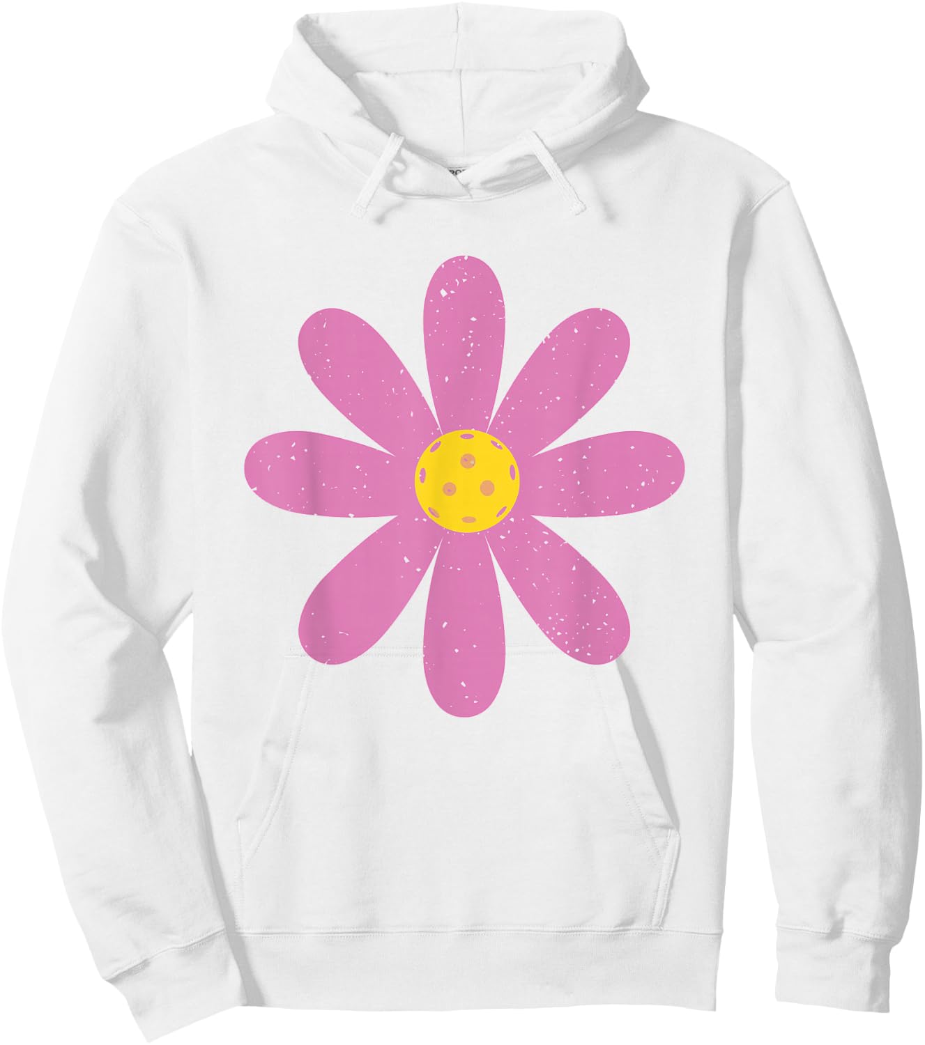 Fun Spring Centre de Pickleball avec Marguerites Violettes Hoodie - Hoodie | White