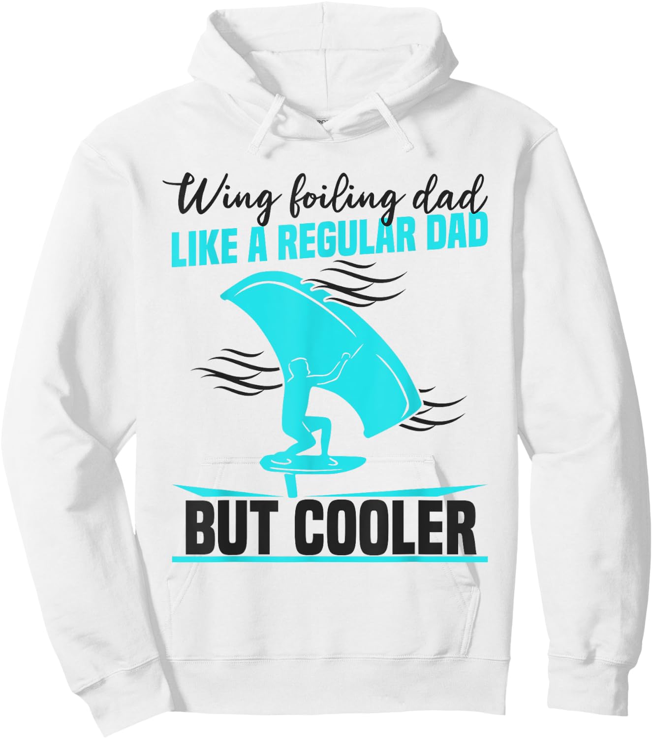 Wingfoiling Dad Dad Wind Foil Surfing Hoodie - Hoodie | White