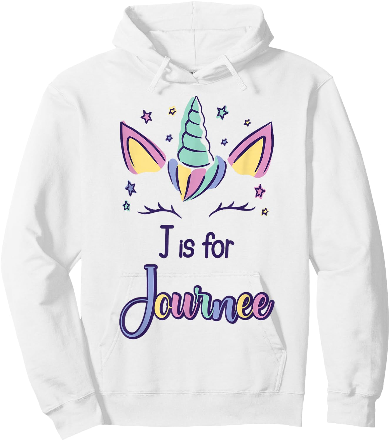 First Name Journee Personalized J Is For Journee Hoodie - Hoodie | White