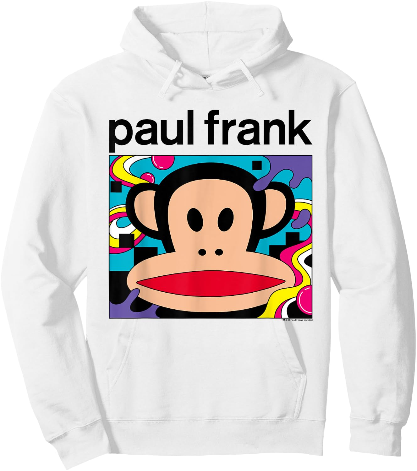 Paul Frank Julius Face Psychedelic Frame Hoodie - Hoodie | White