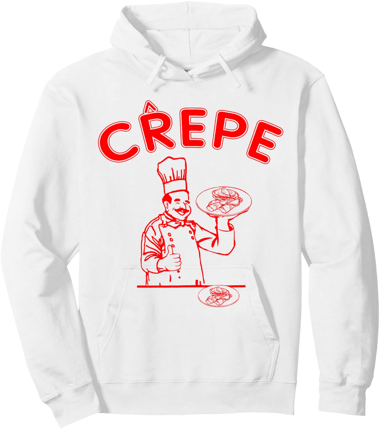 Crepe Crêpes lustig Hoodie - Hoodie | White