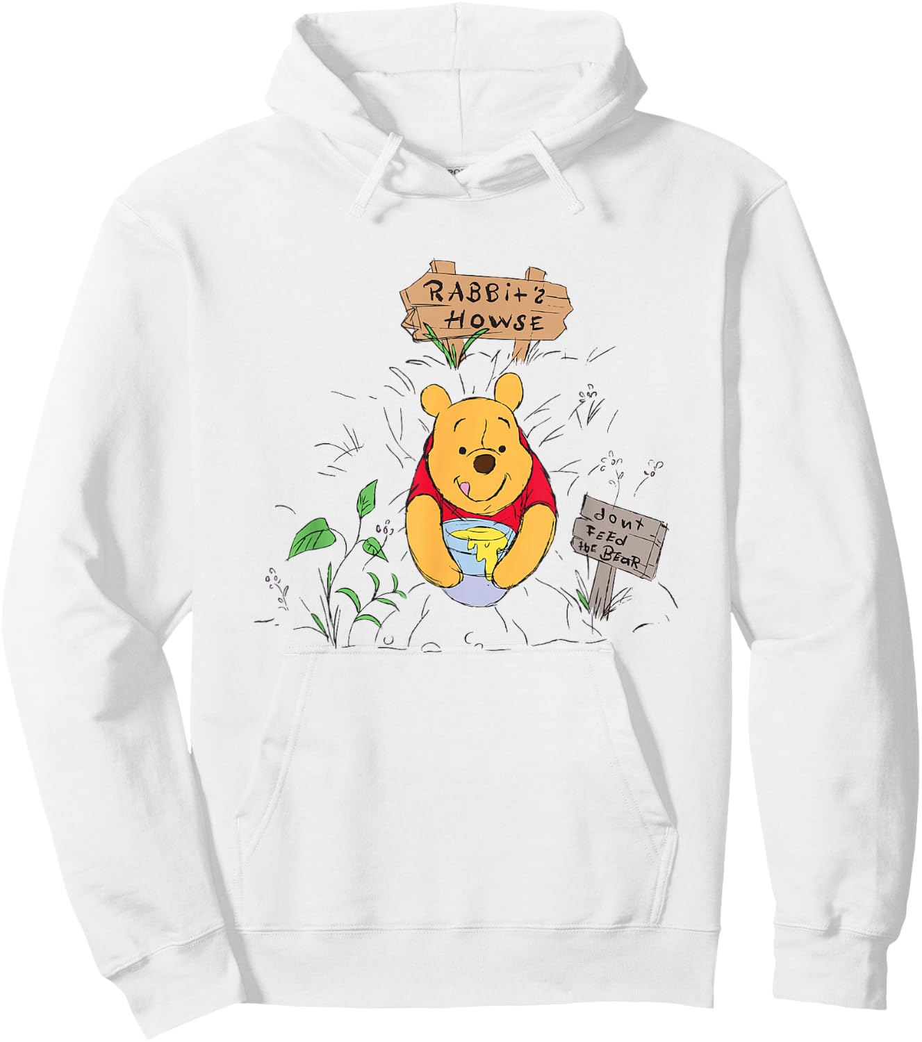 Disney Winnie the Pooh Rabbit Howse Don't Feed The Bear F&B Hoodie - Hoodie | White