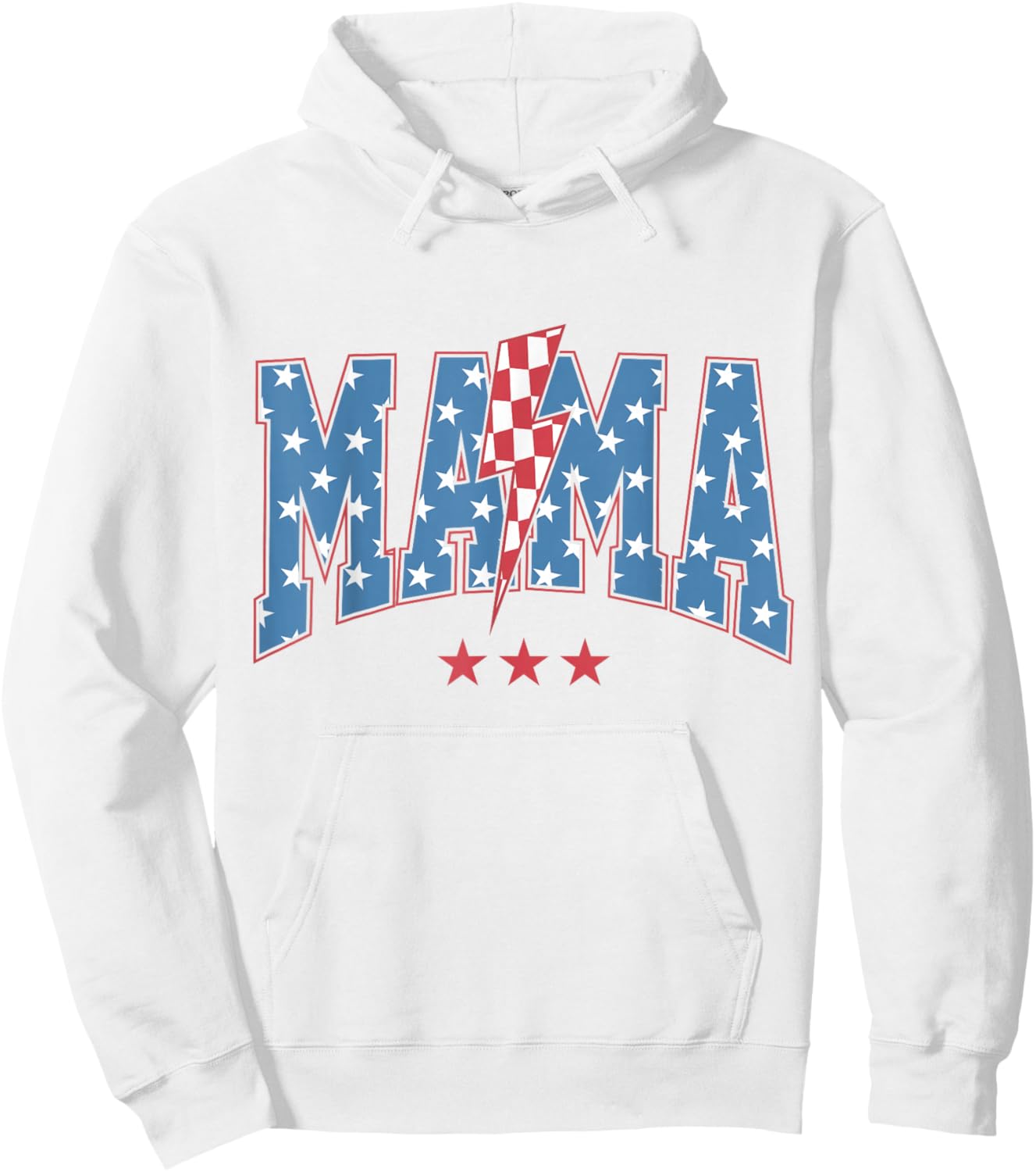 Mama Dada Mini 4th of July American Family Matching Hoodie - Hoodie | White
