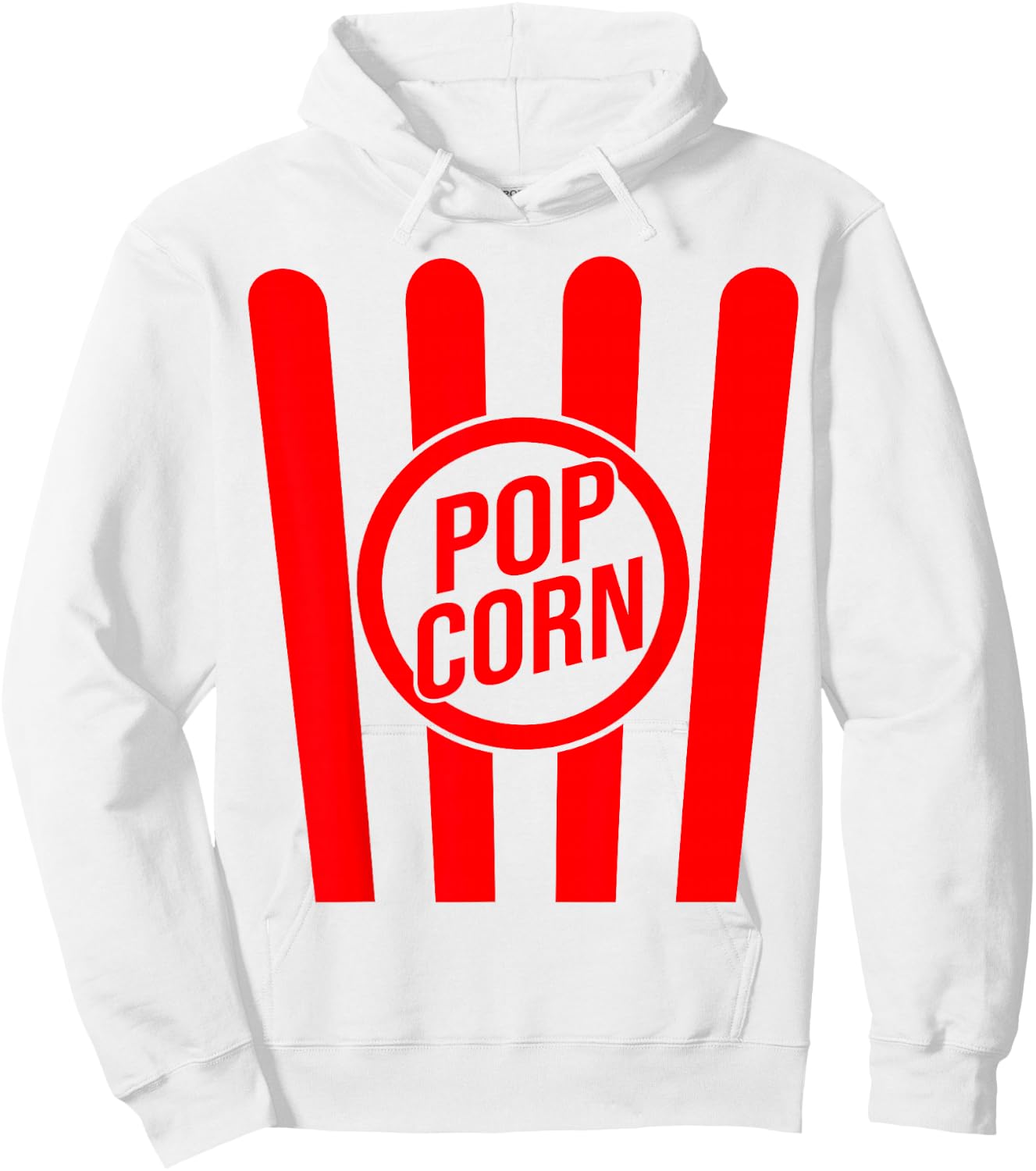 Retro Popcorn Costume for Carnival Fancy Dress , White Hoodie - Hoodie | White