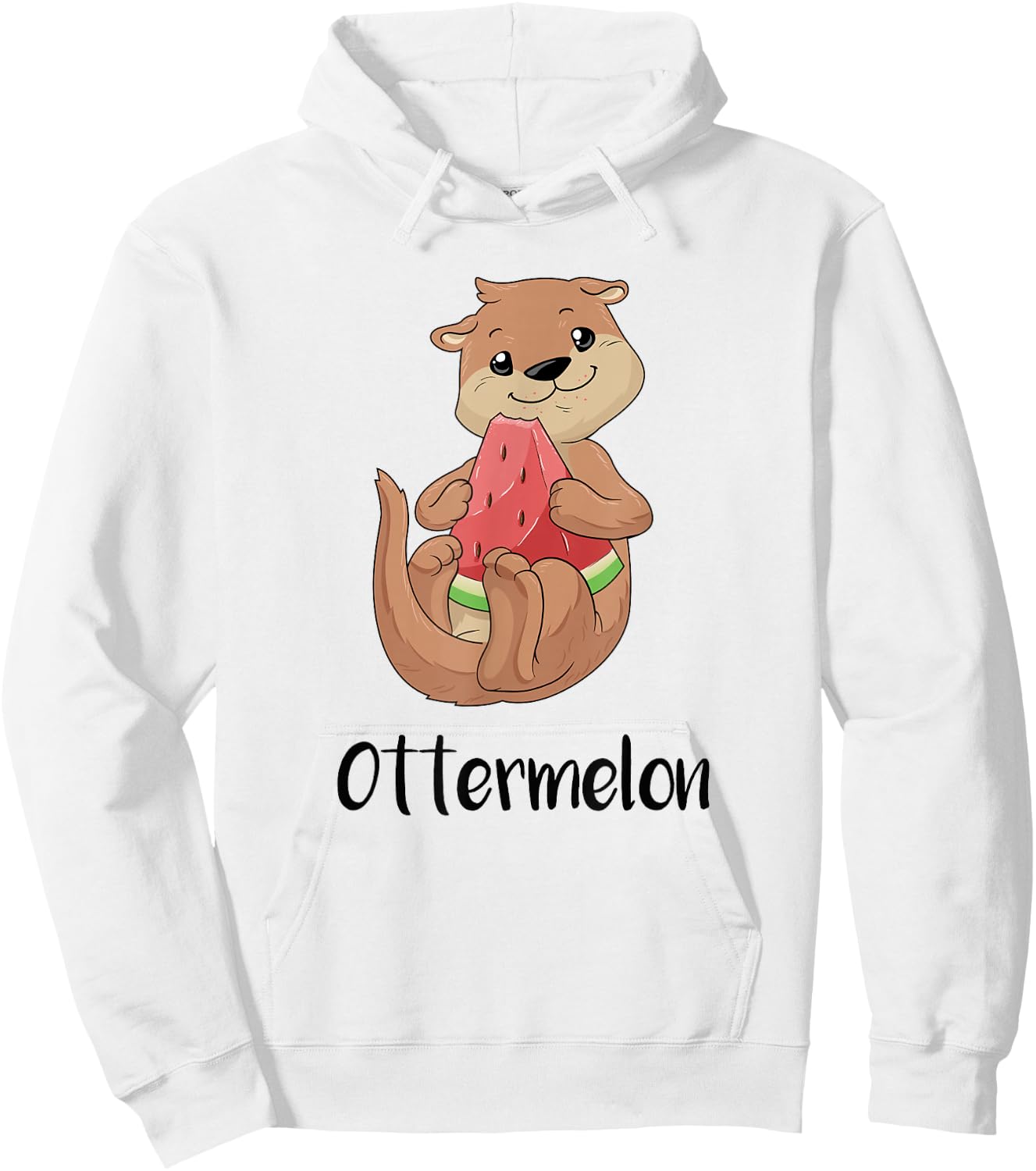 Otter Watermelon Summer Girls' Hoodie - Hoodie | White