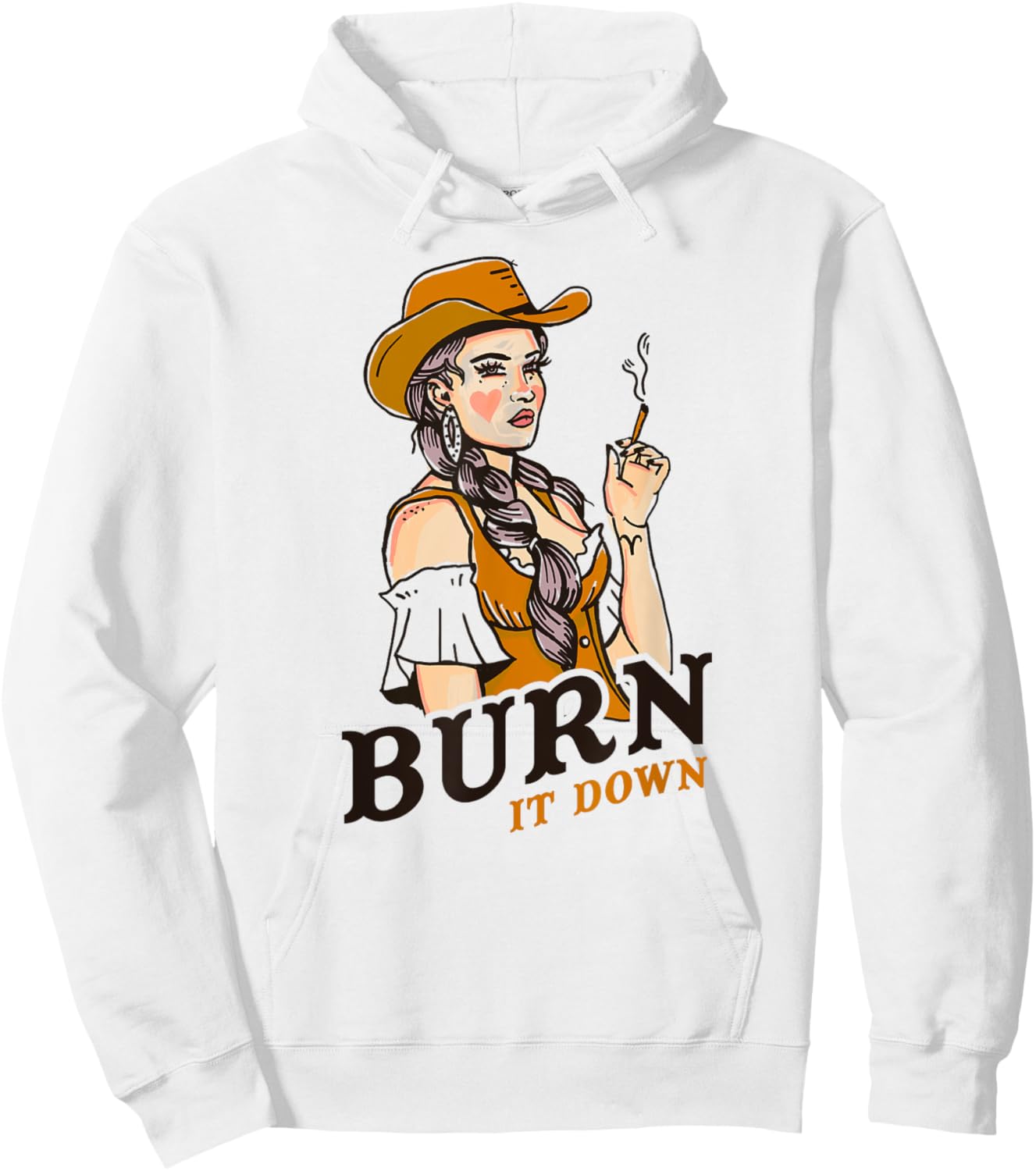 Smash The Patriarchy Feminism Burn It Down Feminist Cowgirl Hoodie - Hoodie | White