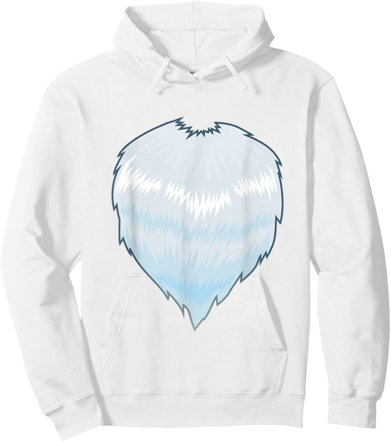 Fox Costume Furry Body Chest Cosplay Easy Halloween Hoodie - Hoodie | White