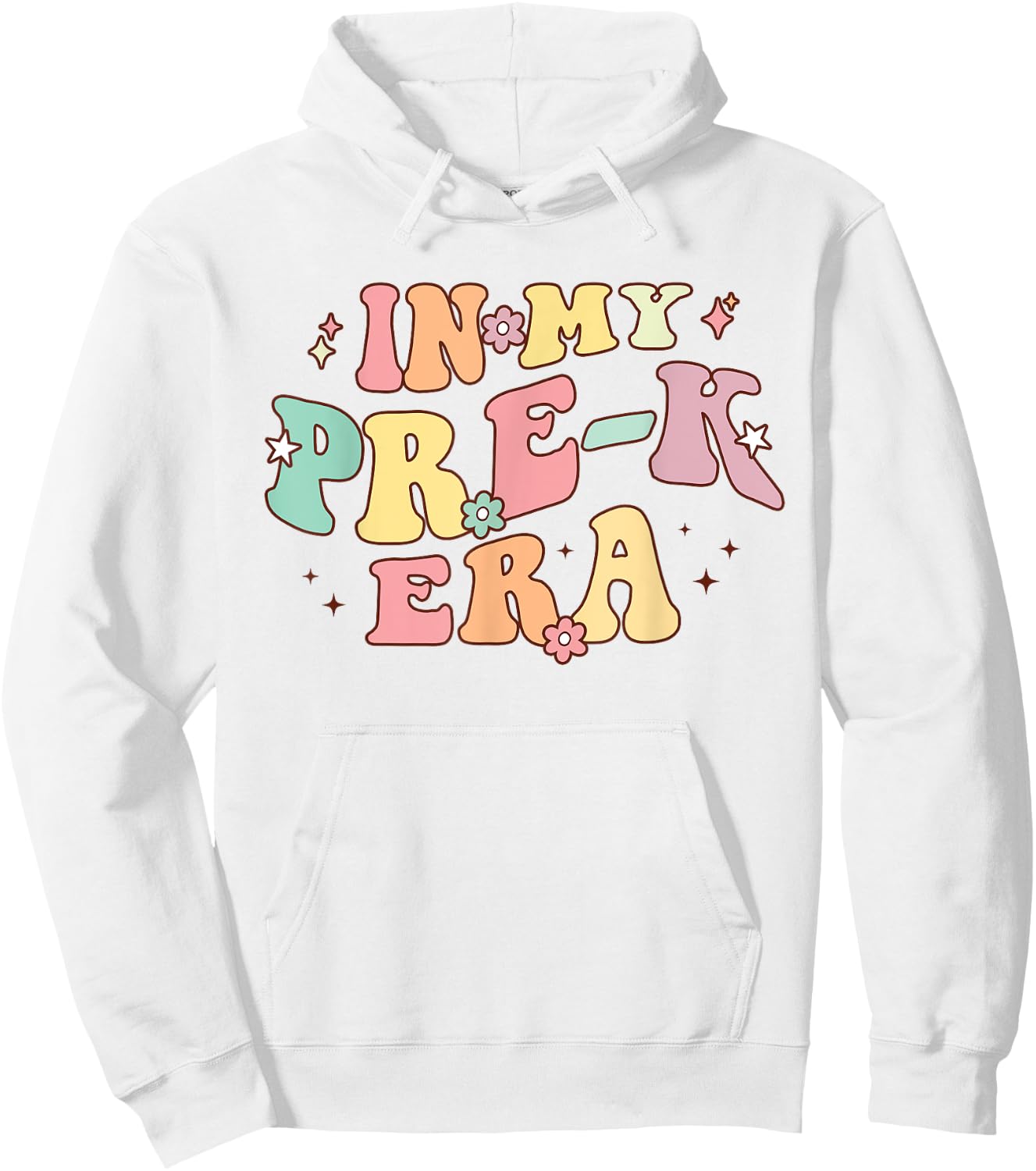 In My Pre-K Era Retro Back To School Groovy Teacher Student Hoodie - Hoodie | White