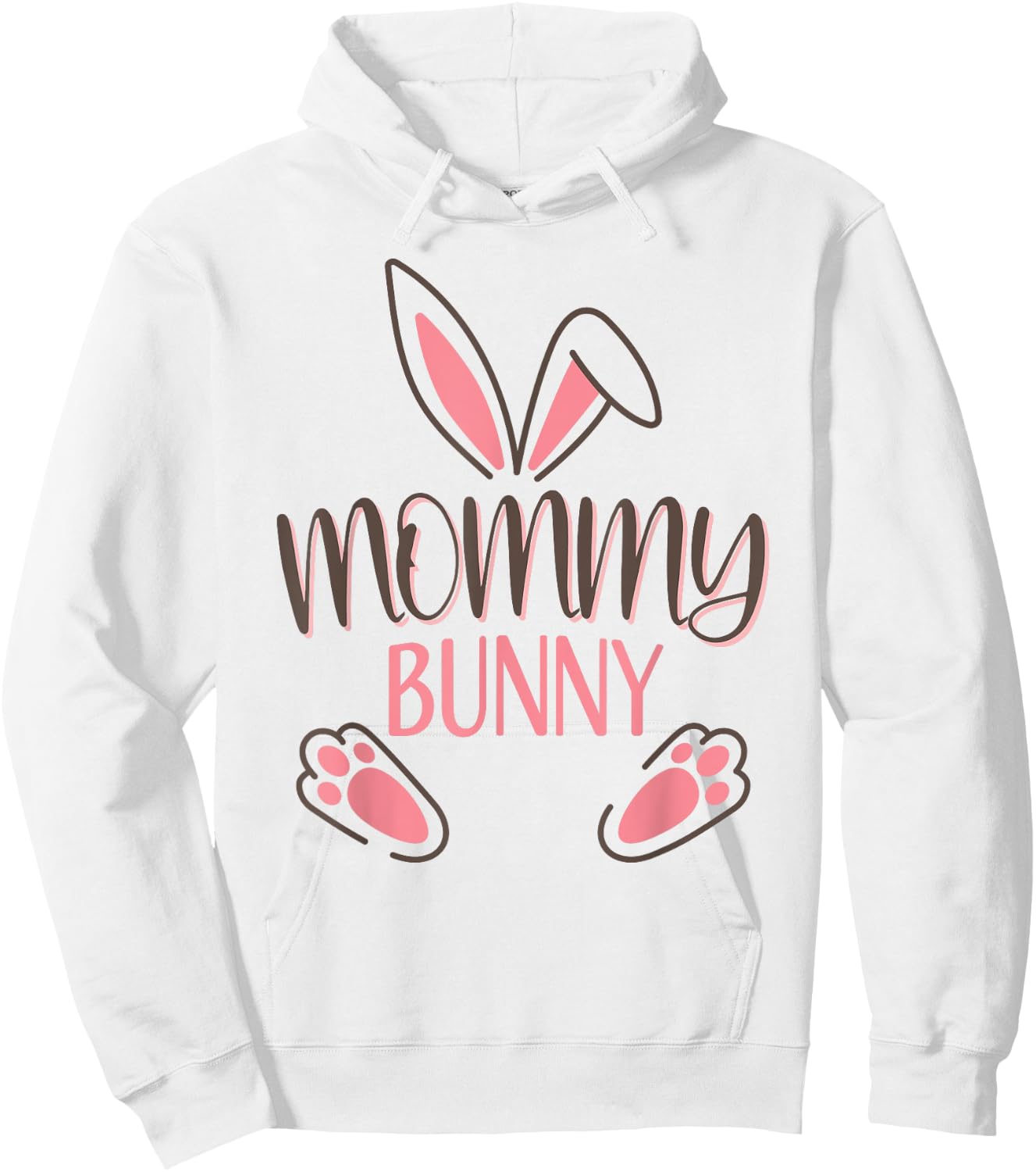 Mommy Bunny Easter Costume Mom Mother Hoodie - Hoodie | White