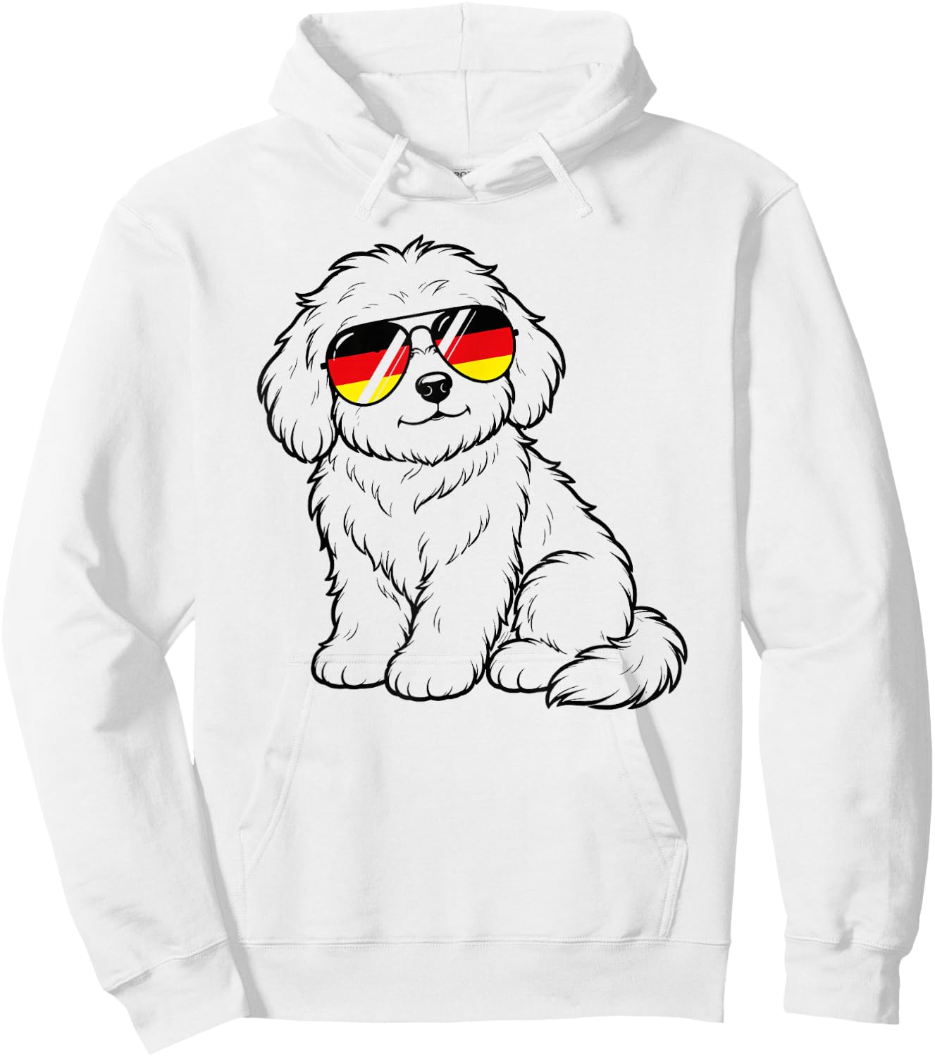 Deutsche Flagge Hund deutsch Deutschland Hunde Hoodie - Hoodie | White
