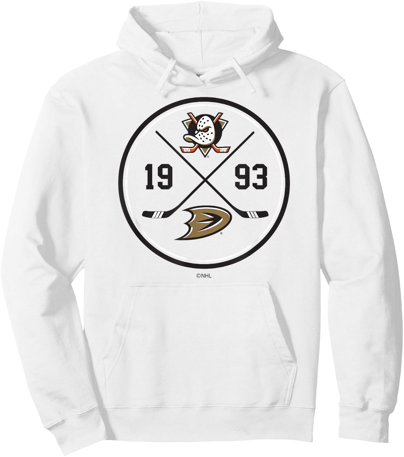 Anaheim Ducks Prize Orange Officially Licensed Hoodie - Hoodie | White