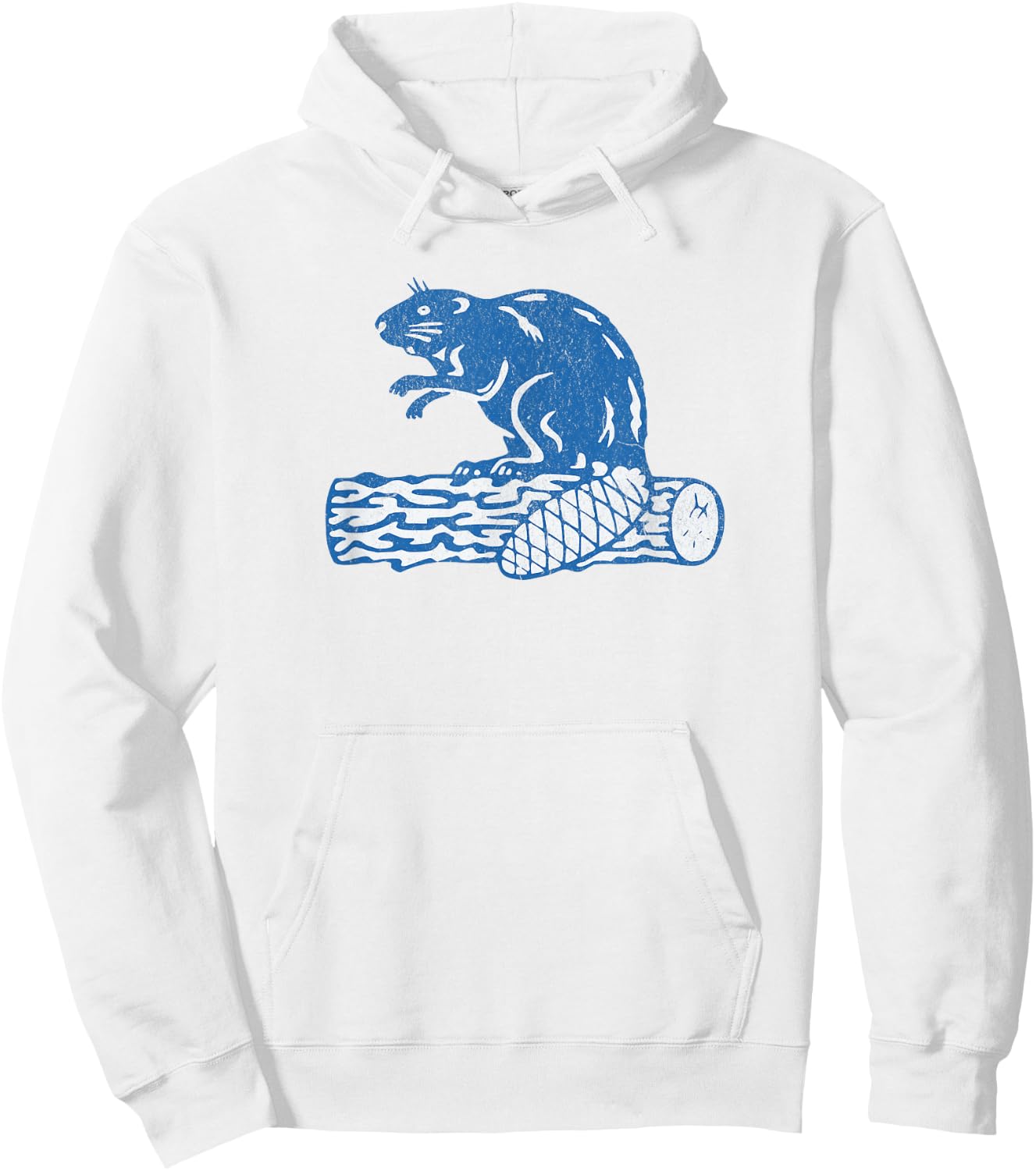 Vintage Beaver Logo Defunct Hockey Team Hull Beavers Hoodie - Hoodie | White