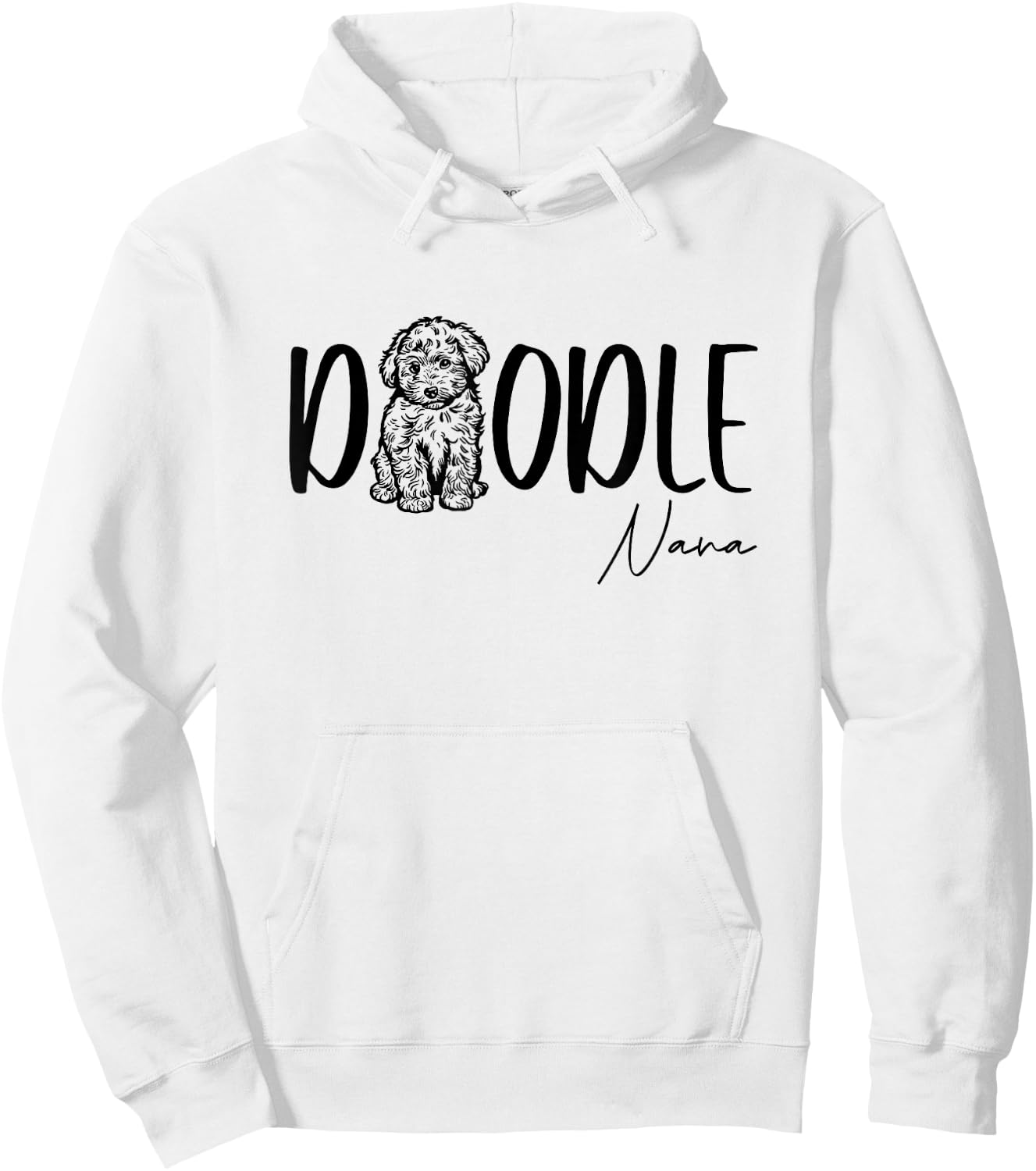 Doodle Nana Cute Doodle Family Doodle Owner Grandma Mimi Hoodie - Hoodie | White