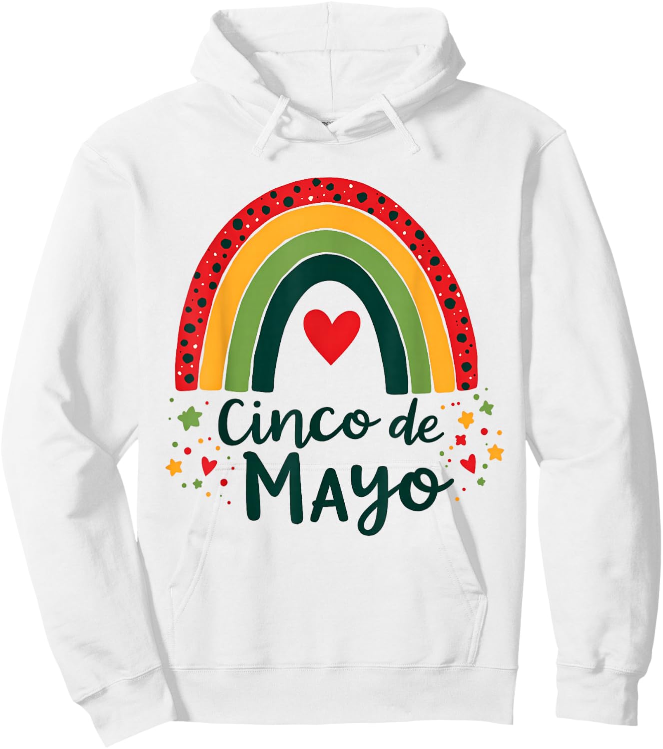 Cinco De Mayo Mexican Rainbow Leopard Teacher Mexico Themed Hoodie - Hoodie | White