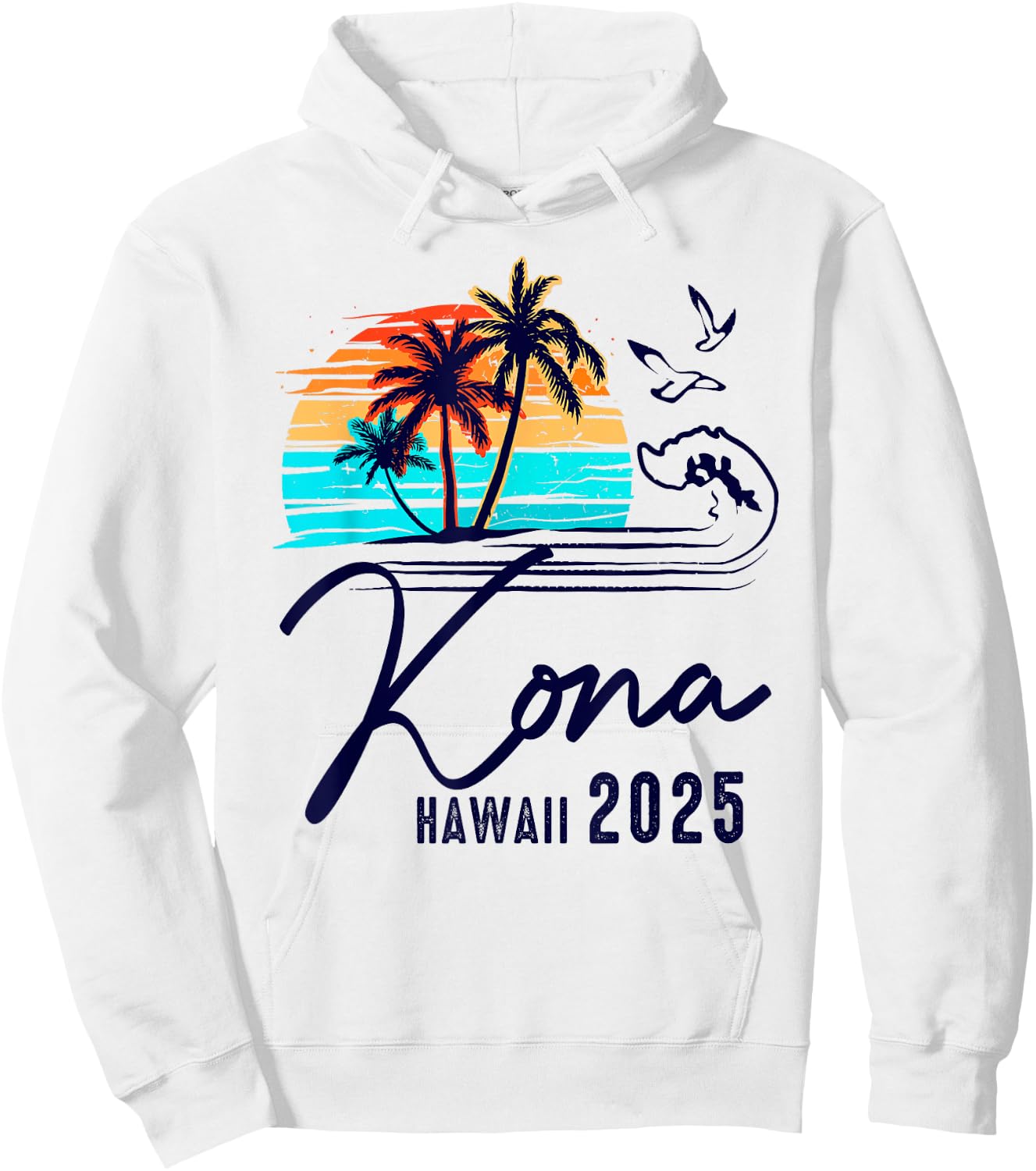 Kona Hawaii 2025 Summer Vacation Matching Family Group Hoodie - Hoodie | White