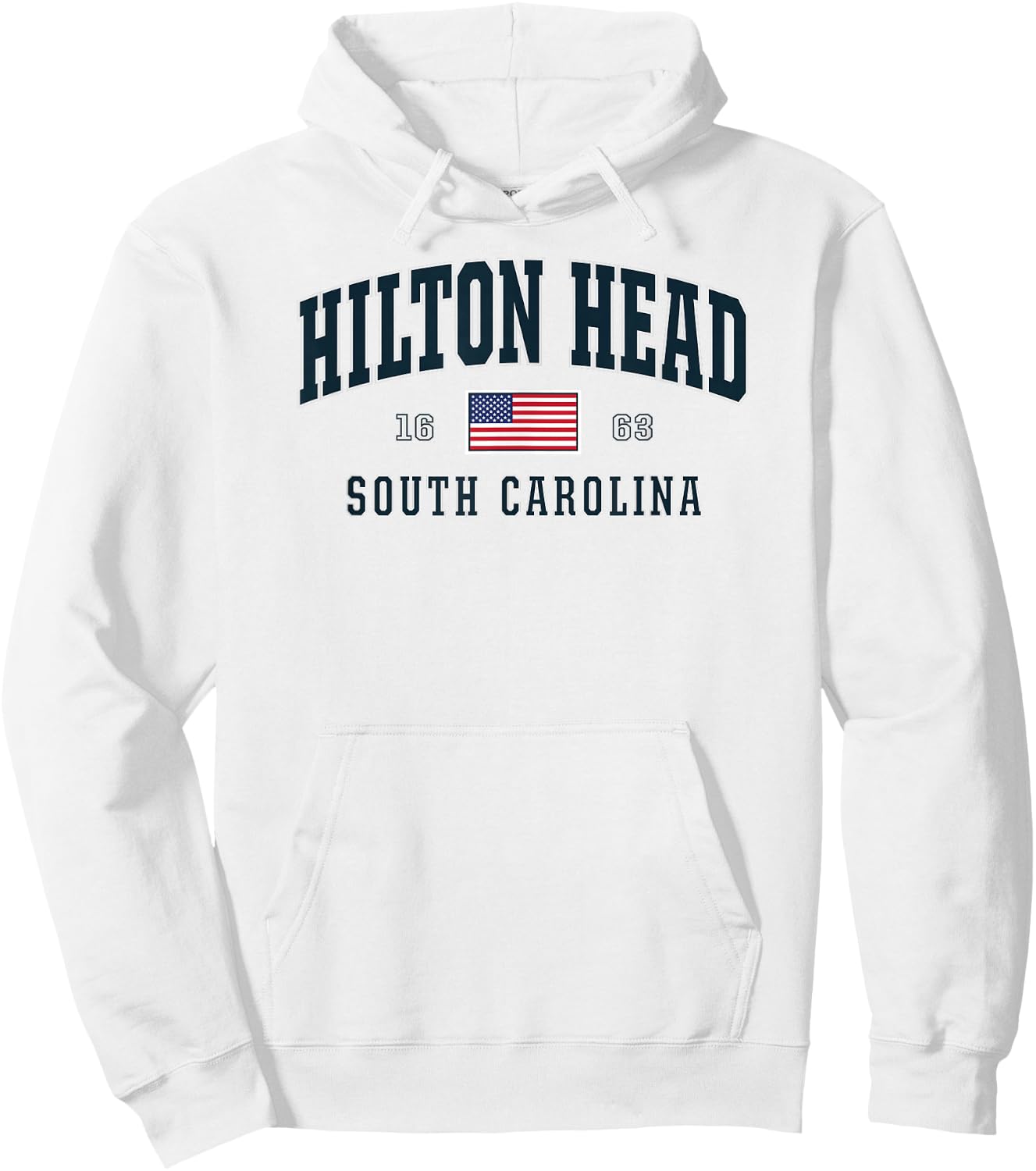 Hilton Head SC South Carolina USA Flag Patriotic Hoodie - Hoodie | White