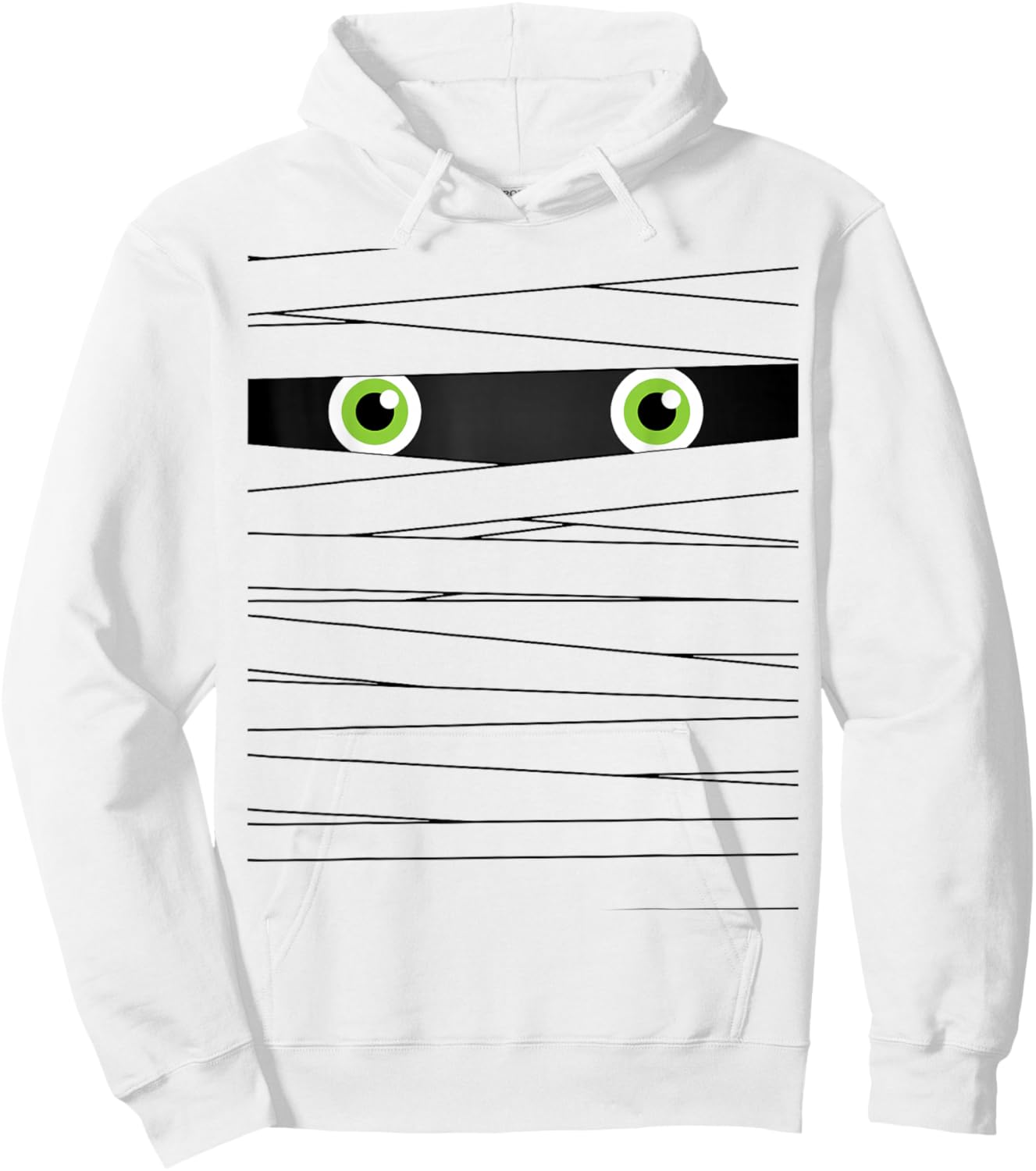 Easy Halloween Costume - Mummy Wrap Face Hoodie - Hoodie | White