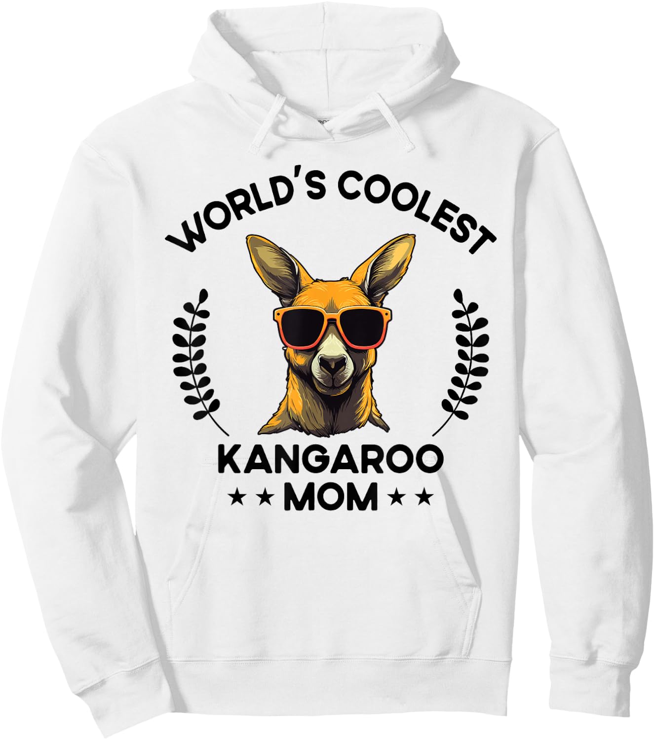 World's Coolest Mom Mama - Women Mother Funny Kangaroo Hoodie - Hoodie | White