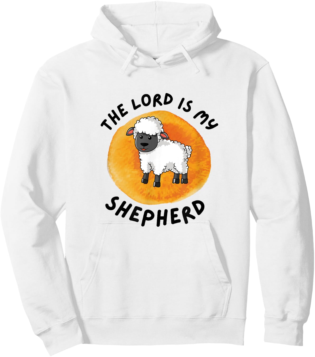 Psalm 23 For Kids Cute Sheep The Lord Is My Shepherd Bible Hoodie - Hoodie | White