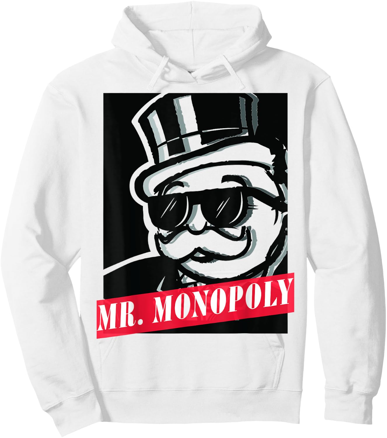 Monopoly Rich Uncle Pennybags Graphic Logo Poster Hoodie - Hoodie | White