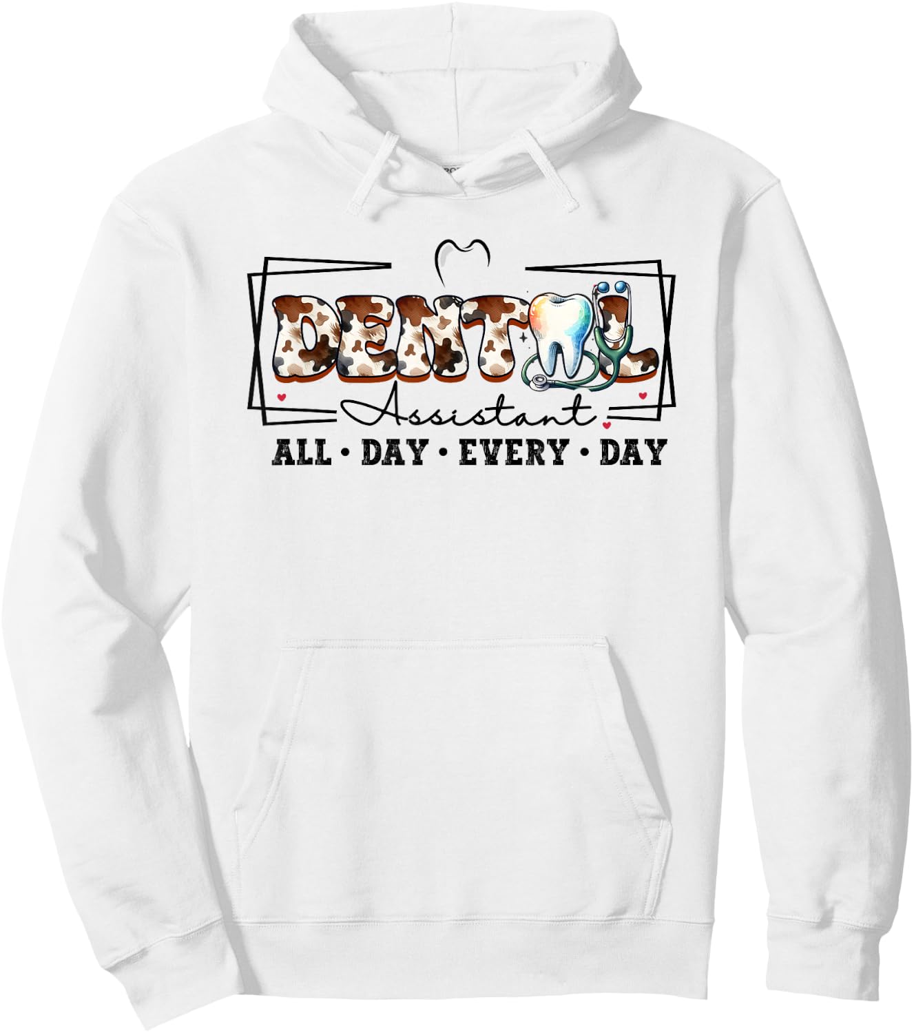 Dental Assistant Leopard Men Women Dental hygienist Dentists Hoodie - Hoodie | White