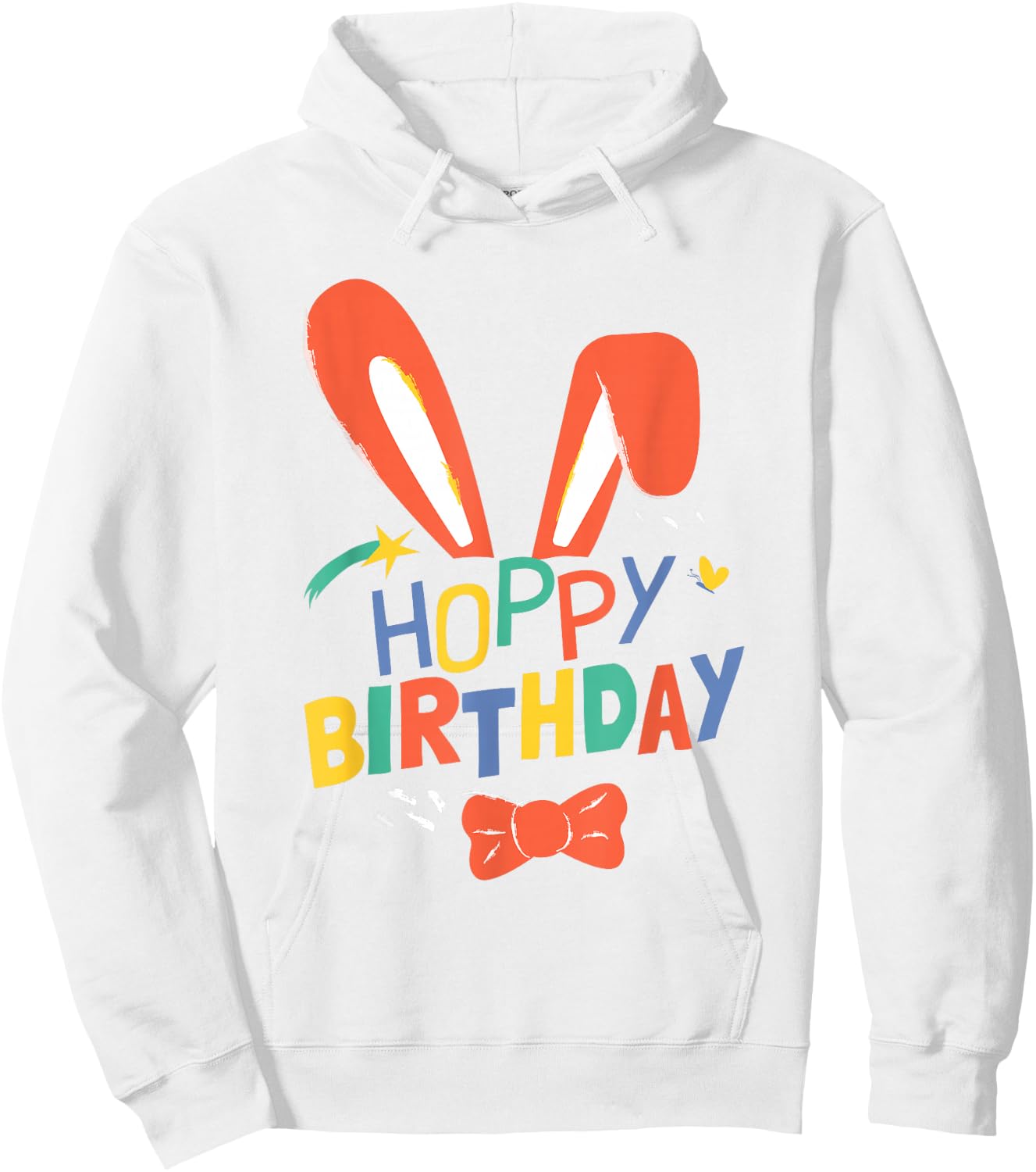 Hoppy Birthday Happy Easter Birthday Hoodie - Hoodie | White