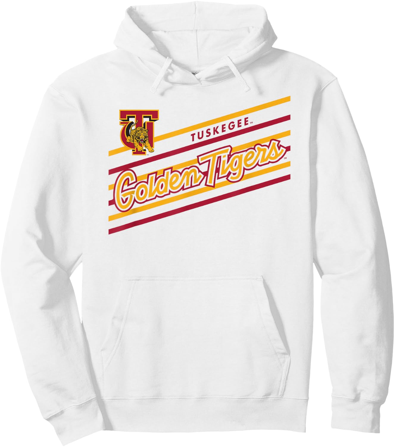 Tuskegee Golden Tigers Retro Performer Gray Hoodie - Hoodie | White