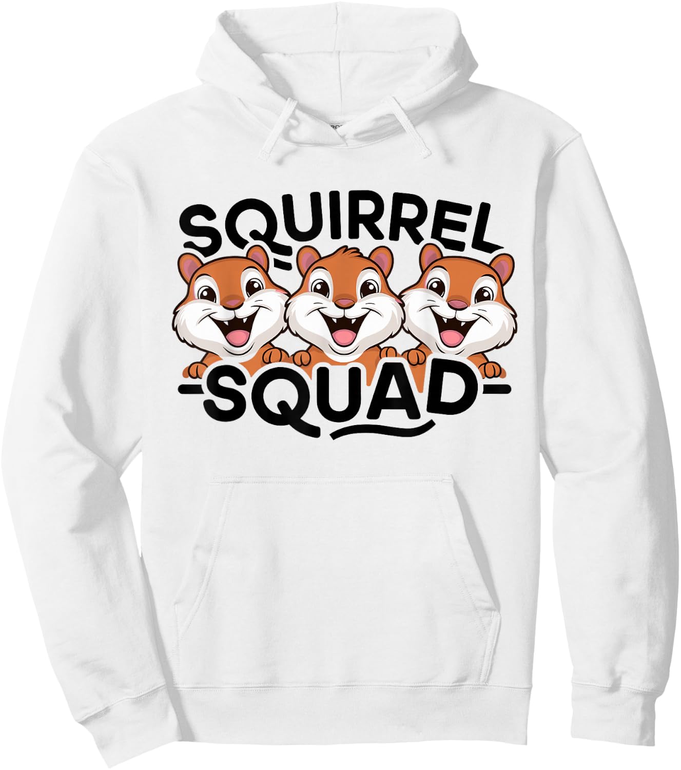 Squirrel Squad Design for Squirrel Lover Stuff Cool Squirrel Hoodie - Hoodie | White