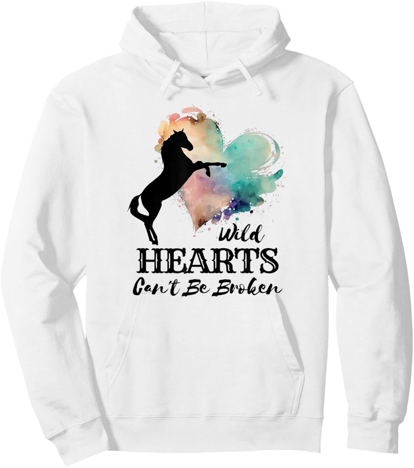 Wild Hearts Can't Be Broken Horse Hoodie - Hoodie | White