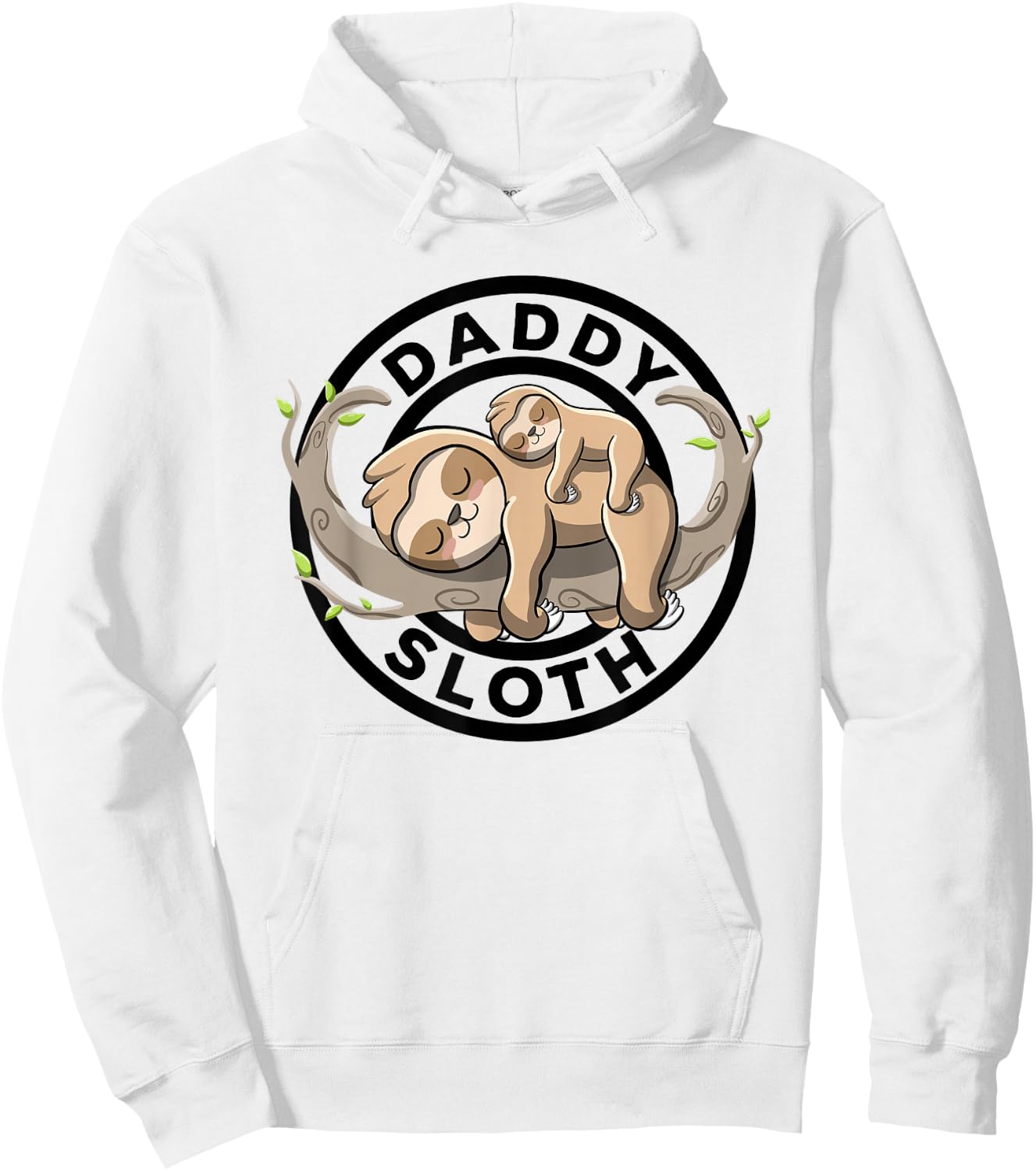 Daddy Sloth Dad Sloth Family Matching Sloth Lover Cute Sloth Hoodie - Hoodie | White