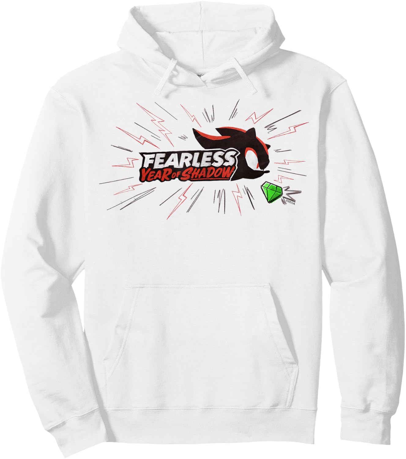 Sonic The Hedgehog, Fearless: Year of Shadow sketchpad Logo Hoodie - Hoodie | White
