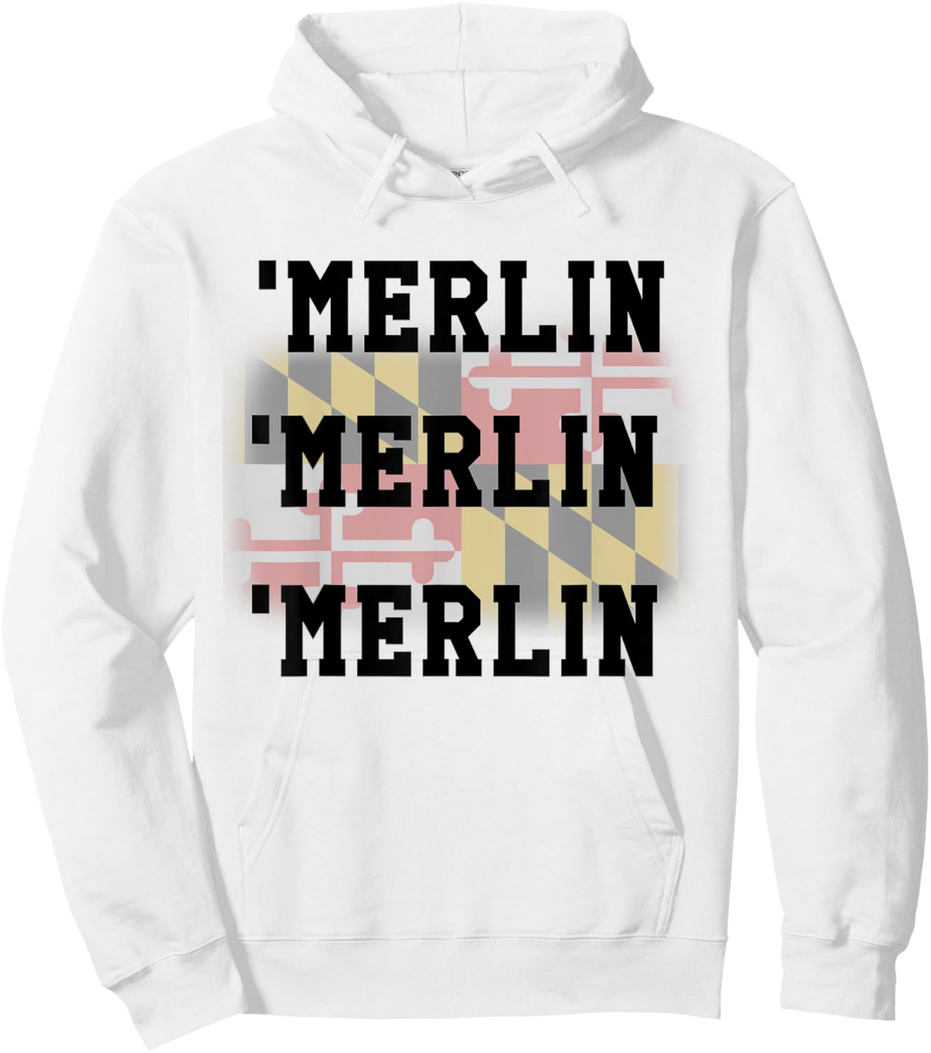 Maryland Pride Flag Merlin Shirt Hoodie - Hoodie | White