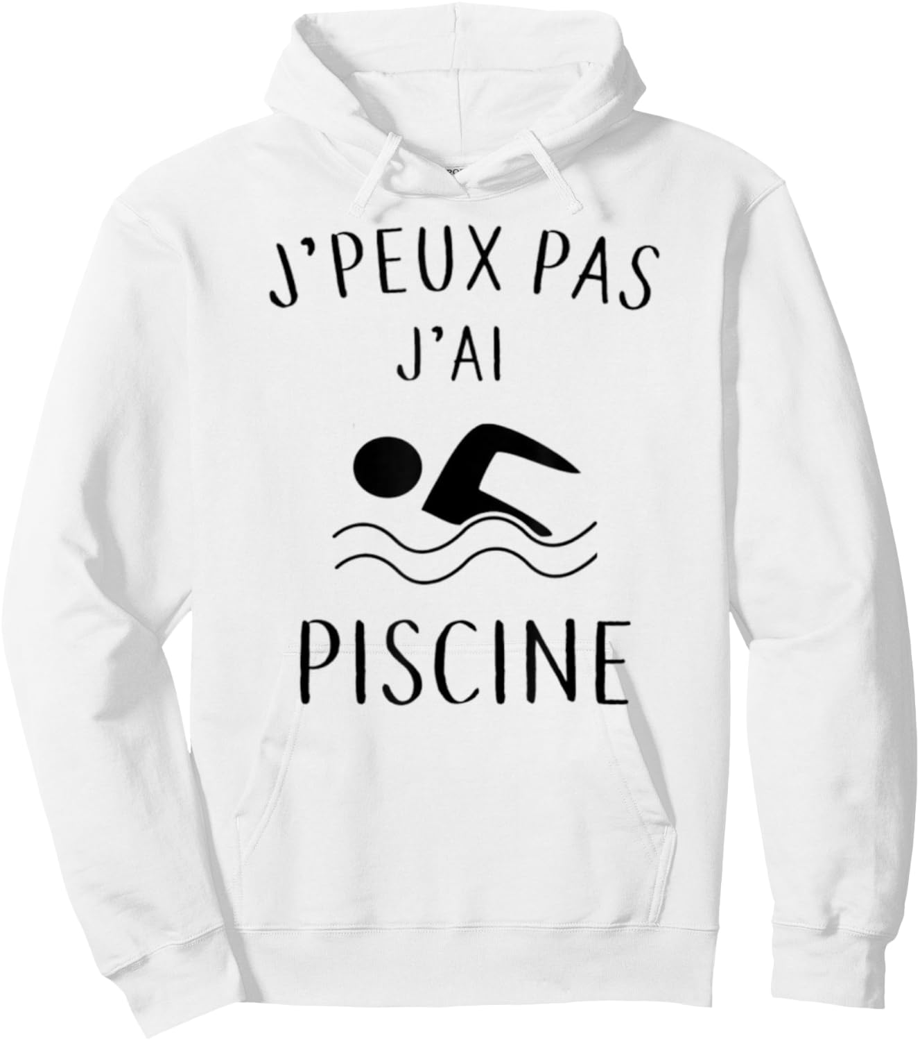 Je peux pas j'ai piscine - Funny Swimming Gift , white, S Hoodie - Hoodie | White