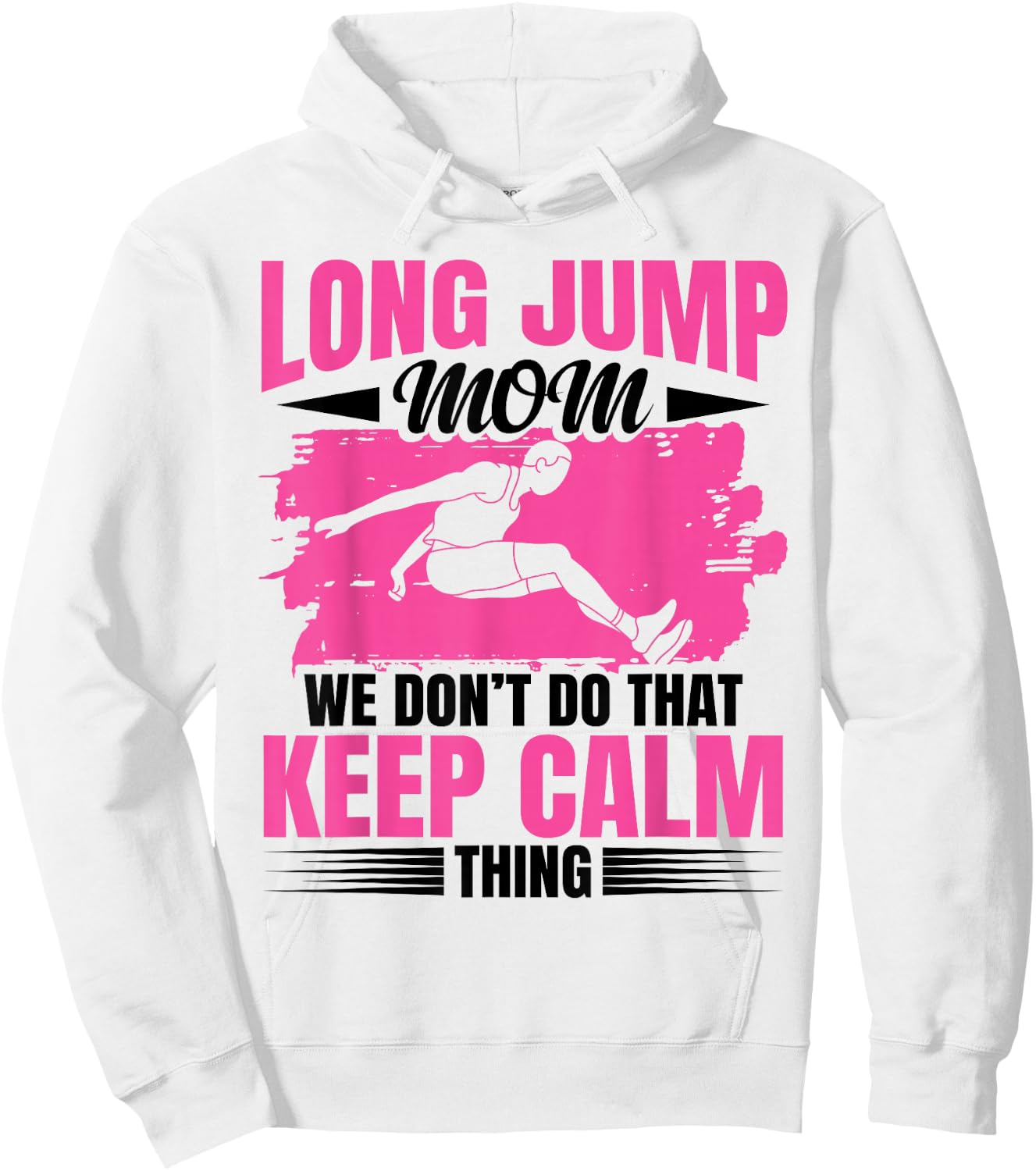 Long Jumper Spikes Track and Field Shoes Long Jump Athlete Hoodie - Hoodie | White