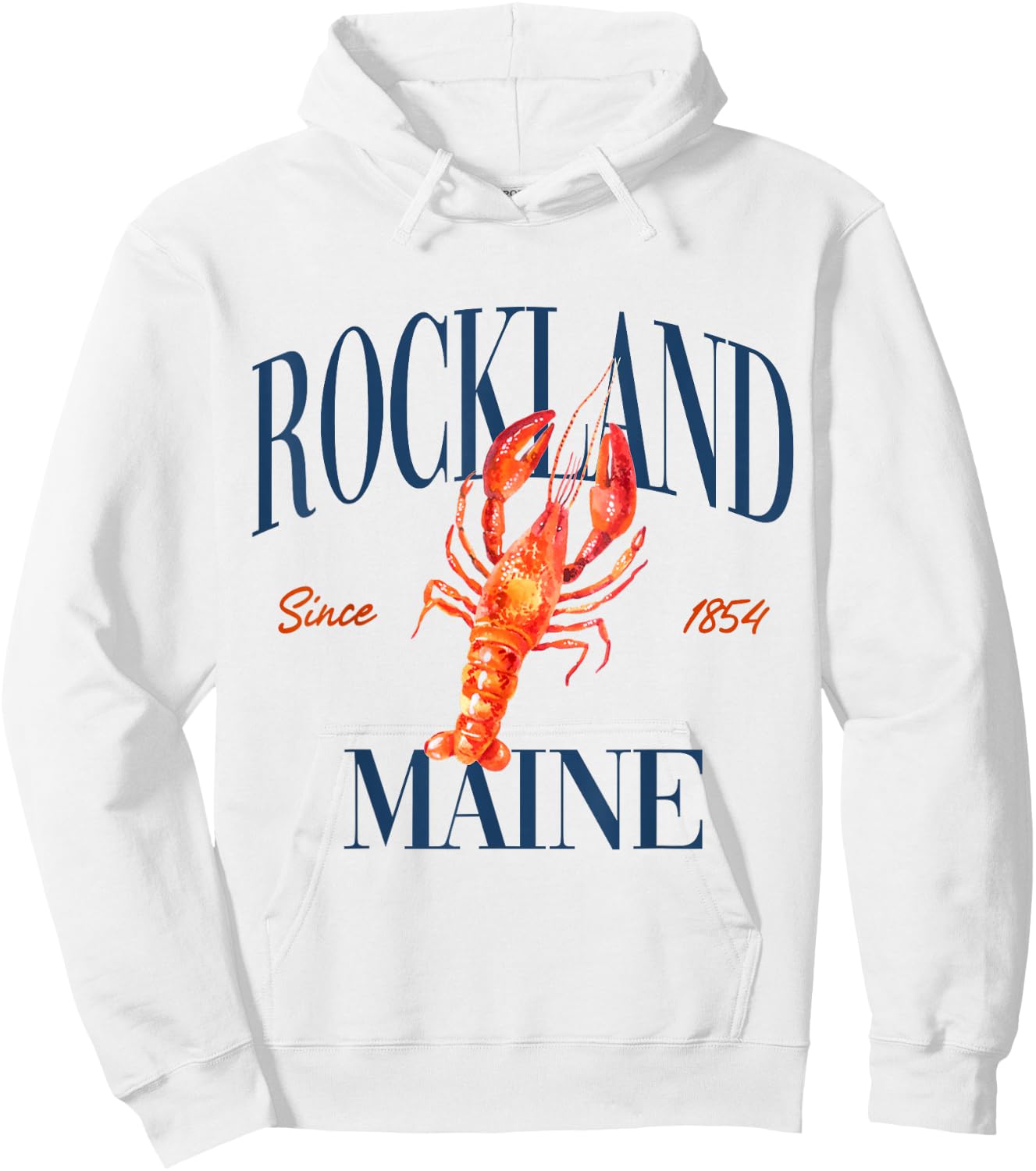 Rockland Maine Est. 1854 - Old Money, Aesthetic, Classic Hoodie - Hoodie | White