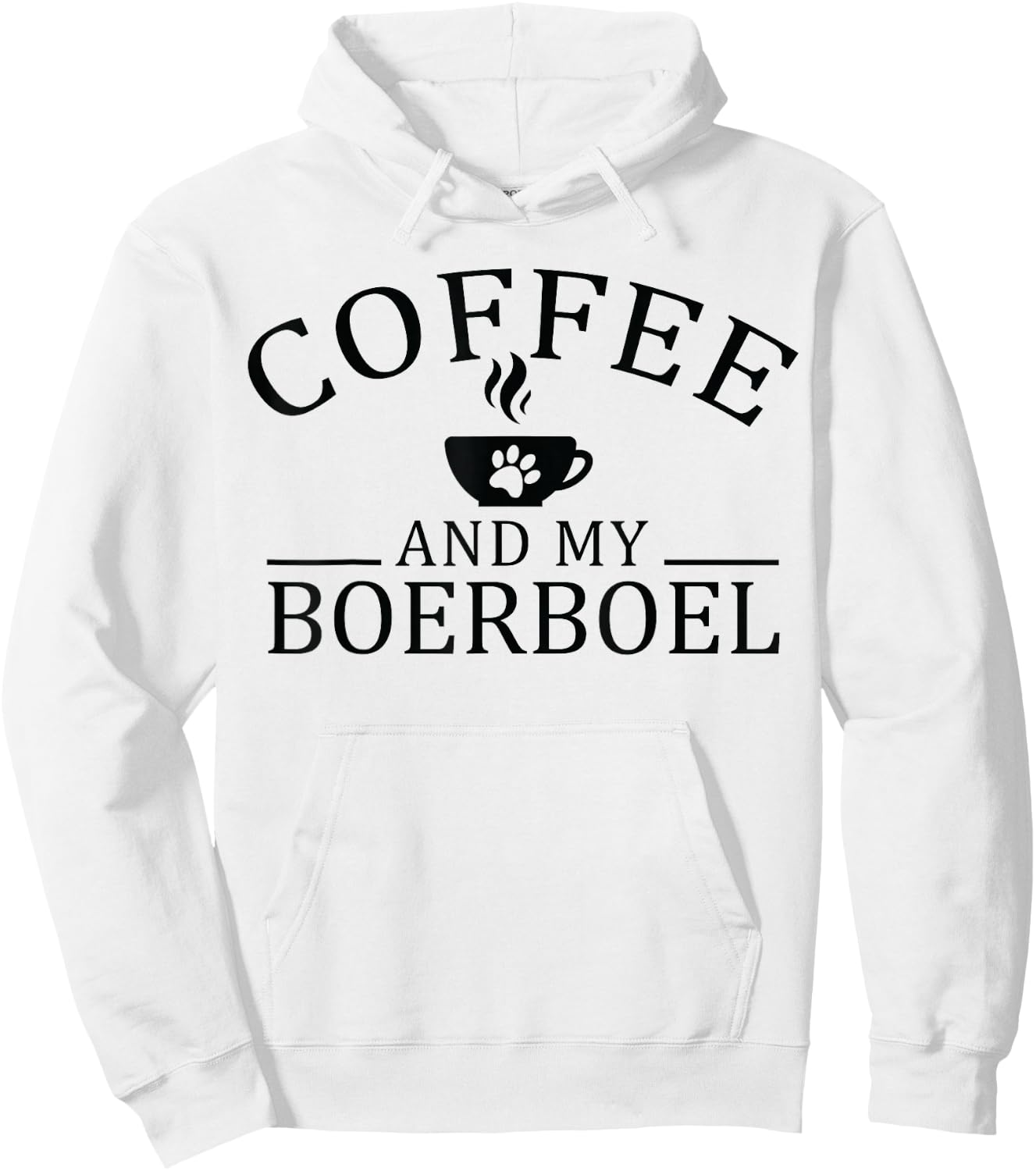 Boerboel Dog And Coffee Hoodie - Hoodie | White
